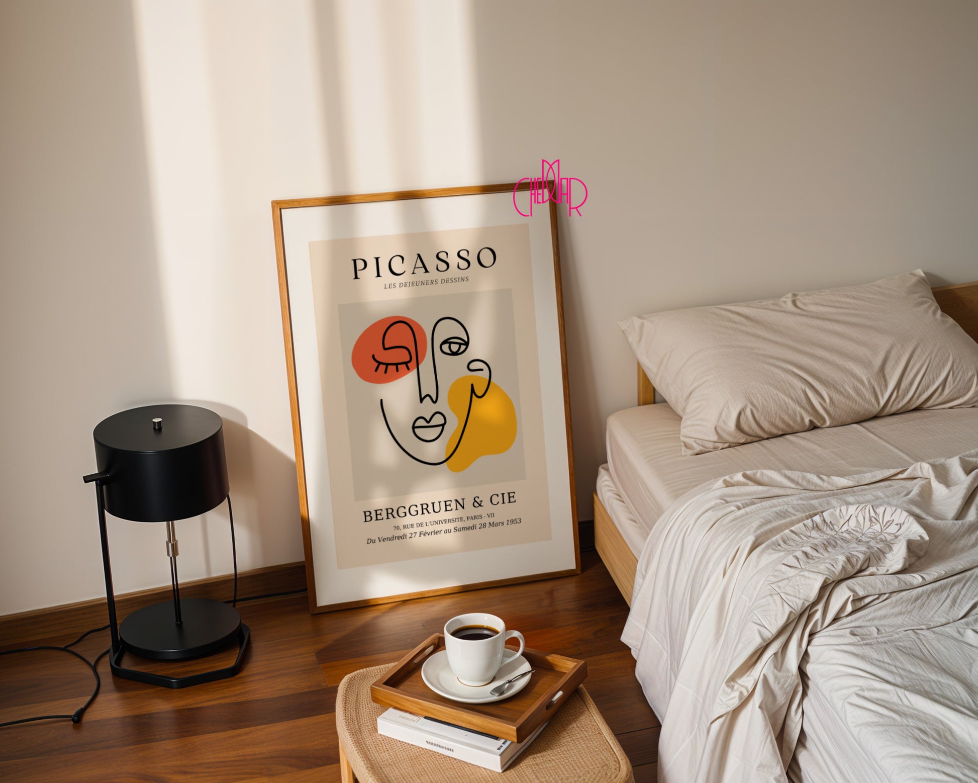 Picasso – Abstract Face & Colorful Shapes Poster