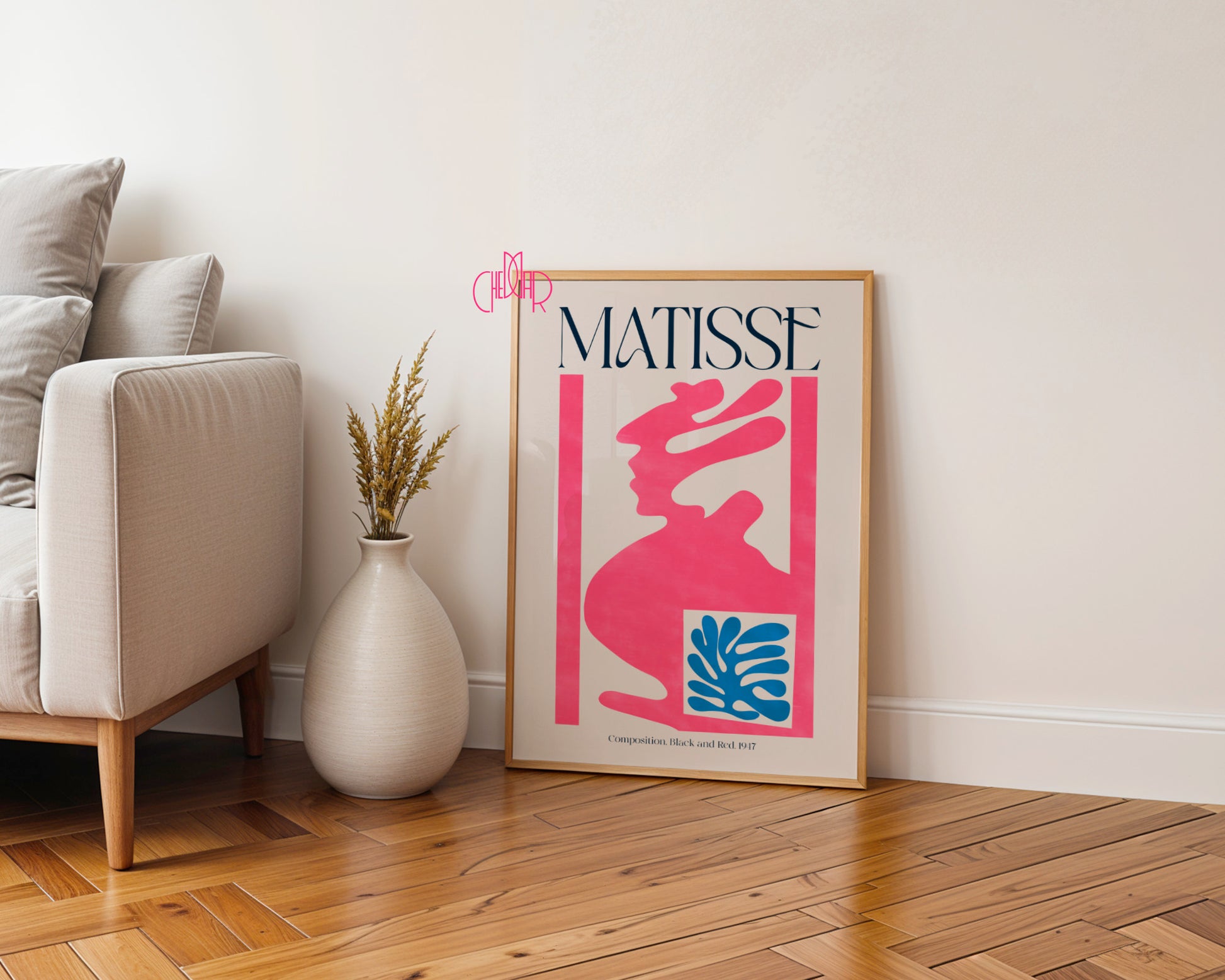 Matisse – Composition (Róż i Błękit) | Plakat Galeryjny Cut-Out