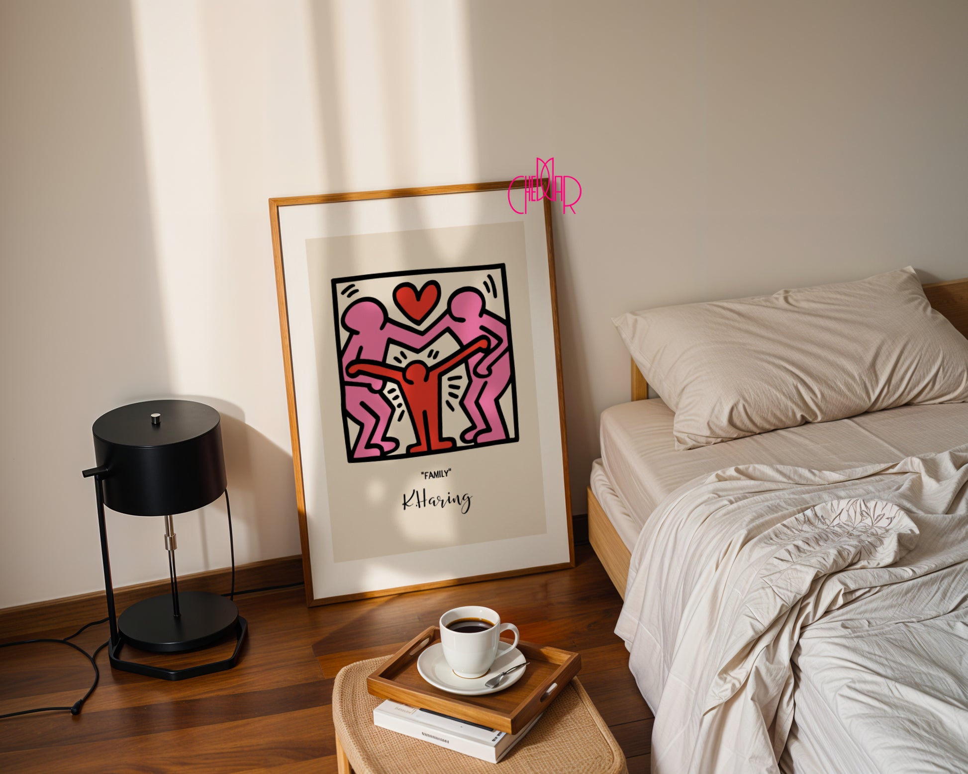 Keith Haring Family poster, family, street art, pop art