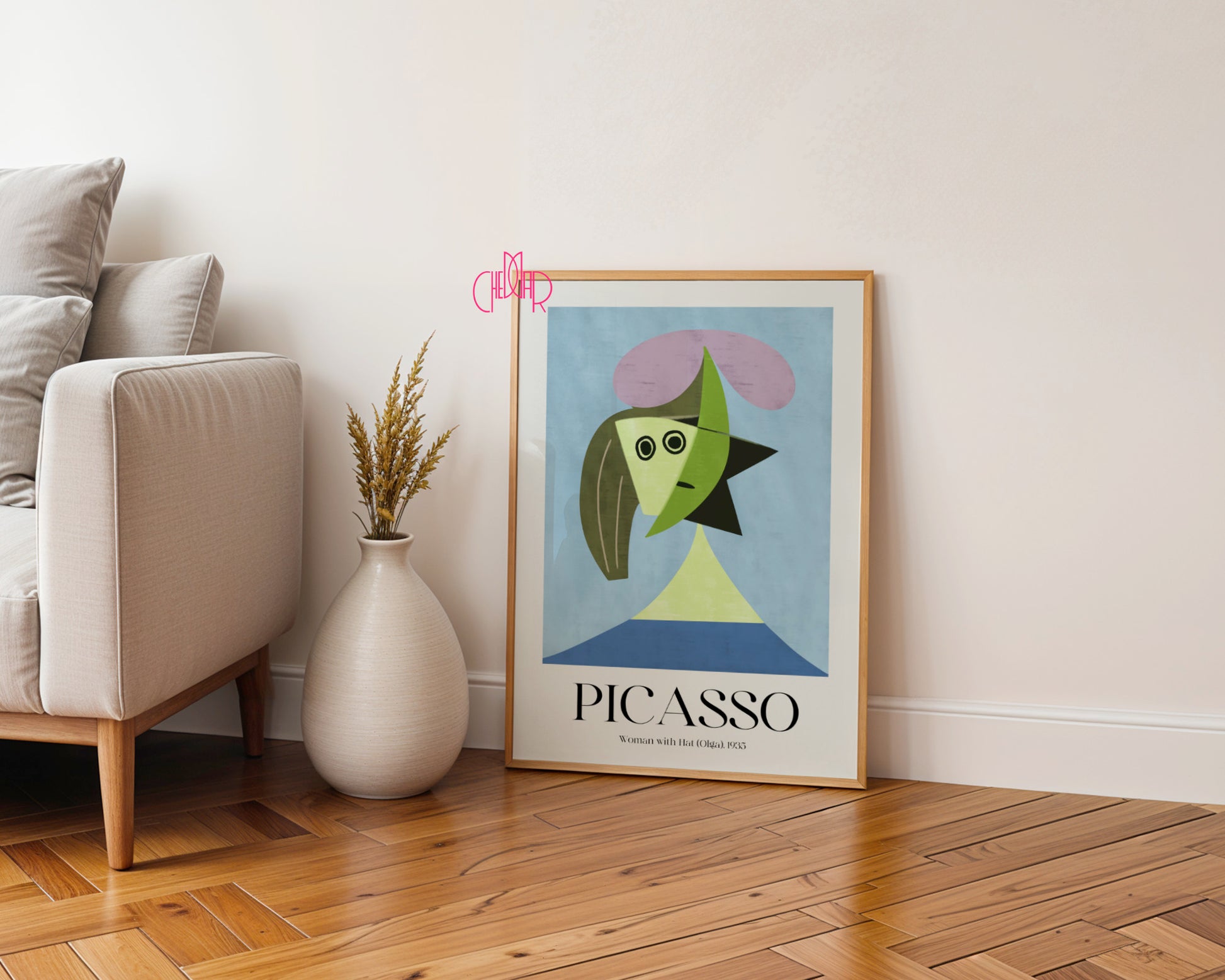 Picasso – Woman with Hat (Olga) 1935 | Surrealist Gallery Poster Geometric abstraction and the melancholy of the muse