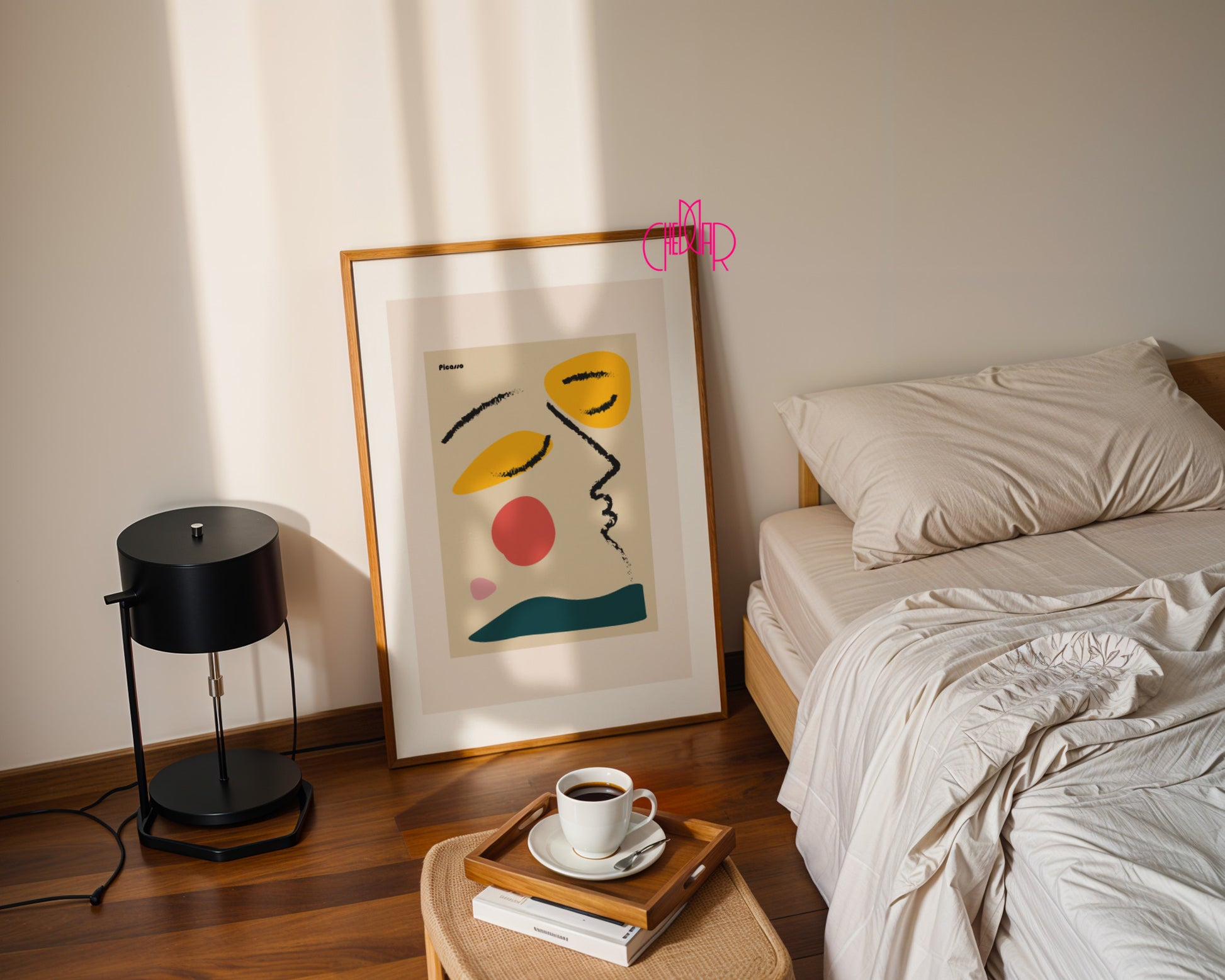 Pablo Picasso – Minimalist Abstract Profile & Warm Shapes