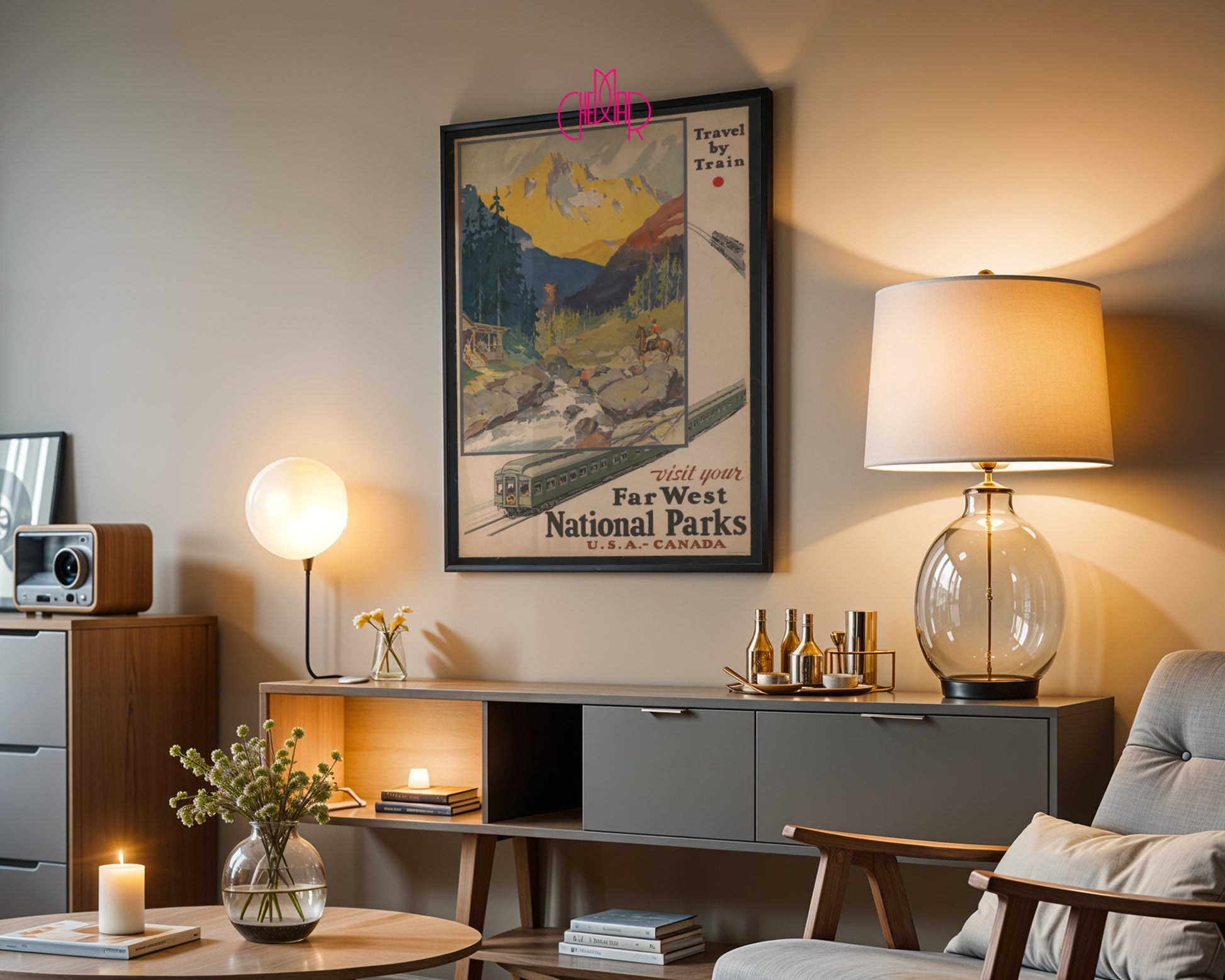 "Far West National Parks" Poster - USA and Canada, Vintage