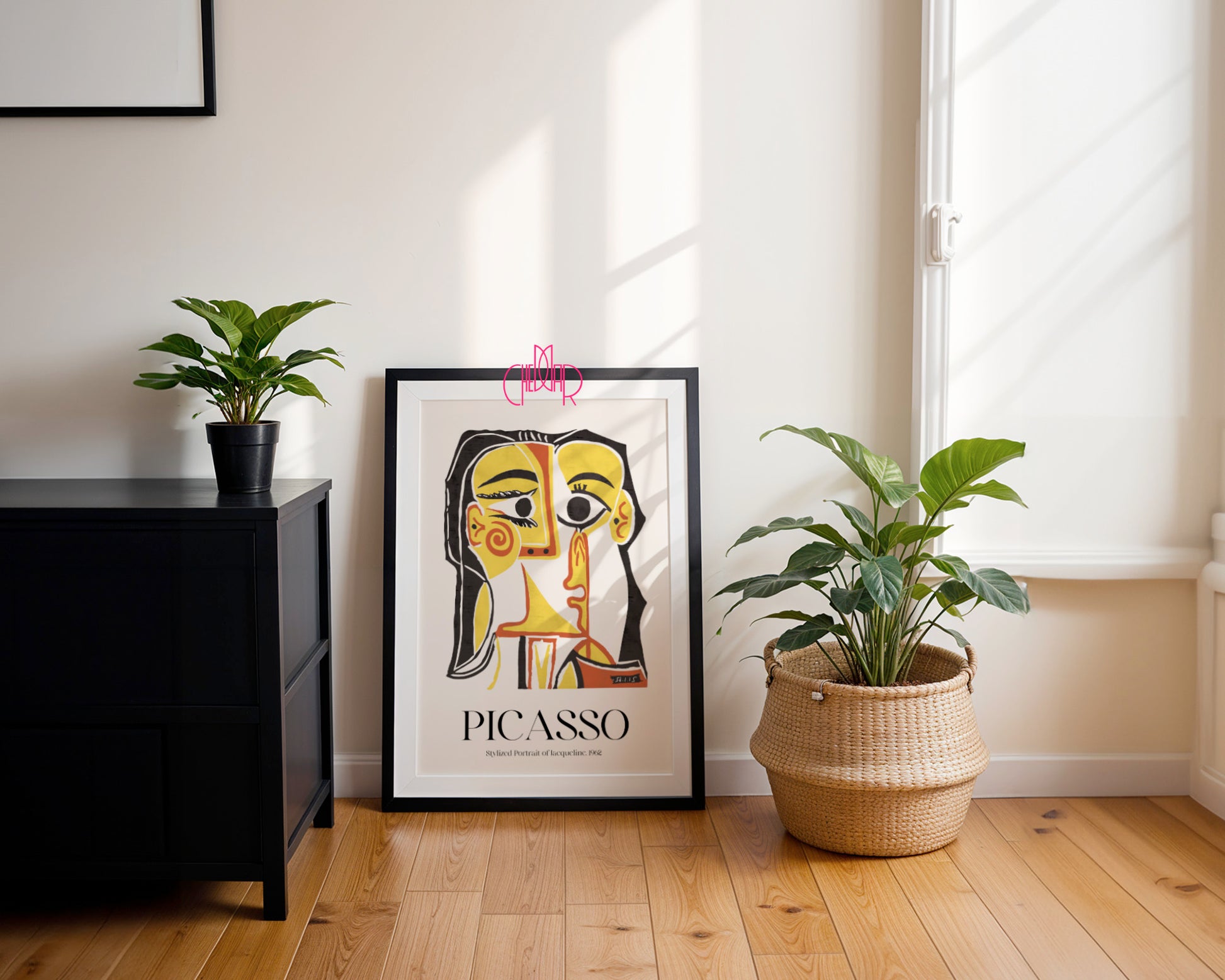 Picasso – Stylized Portrait of Jacqueline 1962 | Cubist Gallery Poster