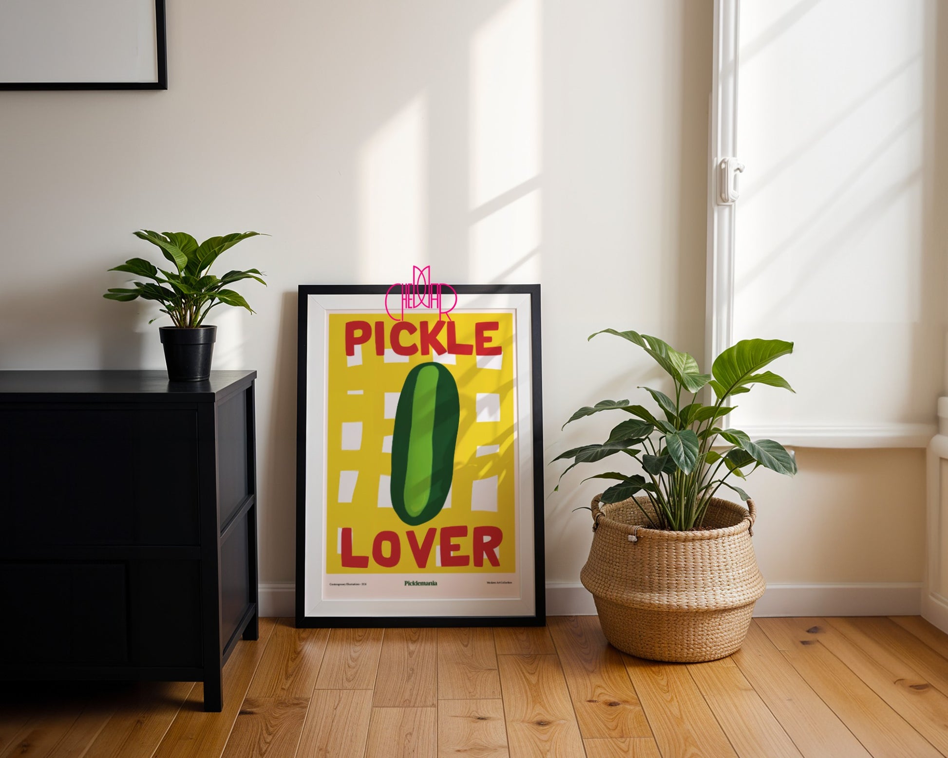 Pickle Lover poster, pickle lovers, modernism, contemporary art,