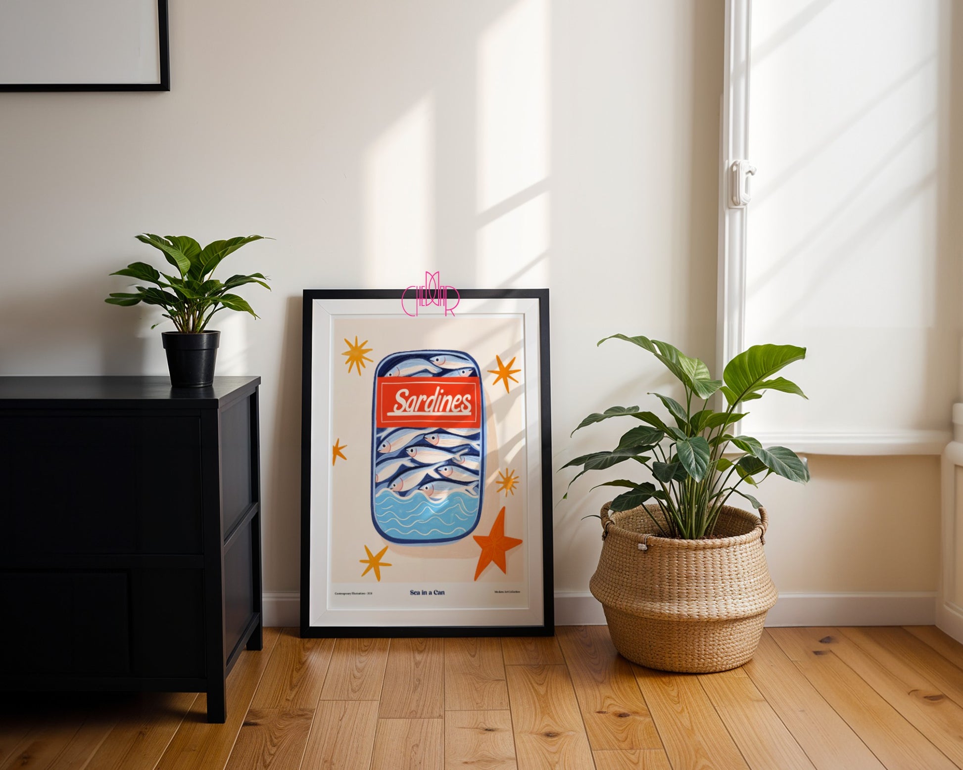 Sardines - the sea in a can poster, modernism, contemporary art