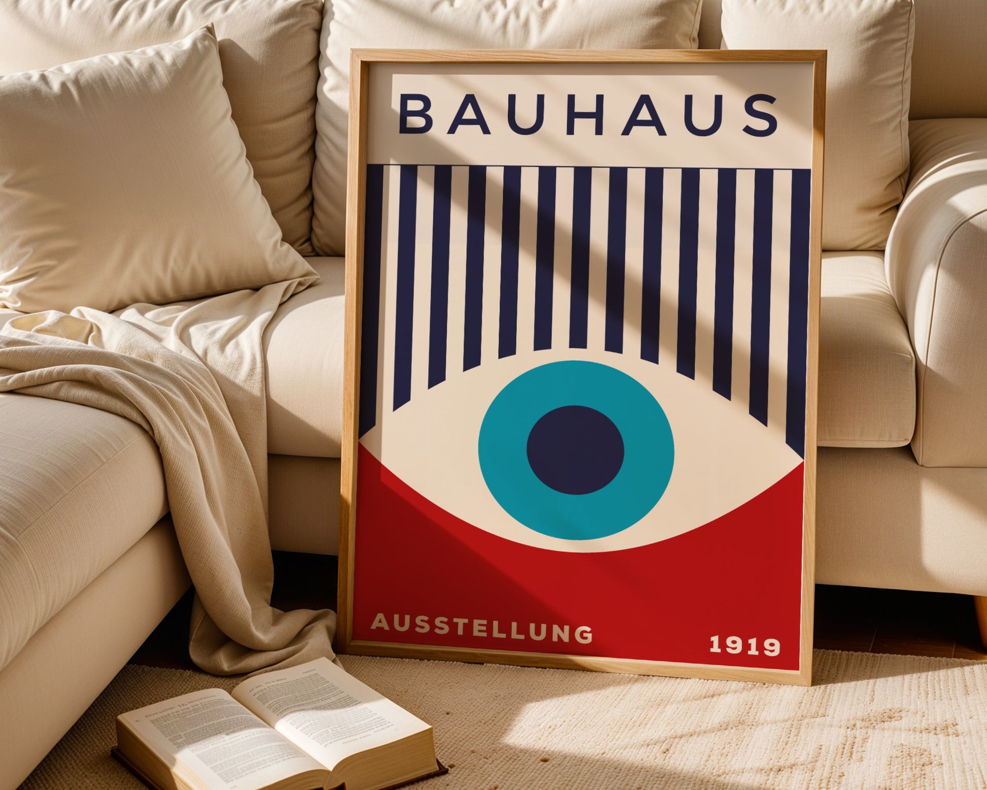 Bauhaus poster "Eye of the Prophet", retro, vintage