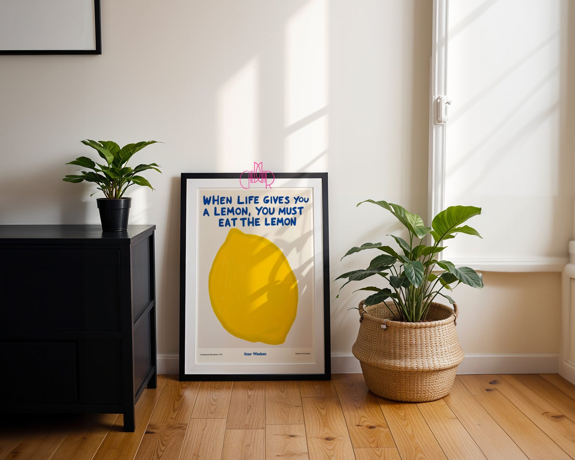Eat a Lemon poster, bitter truth, modernism, contemporary times