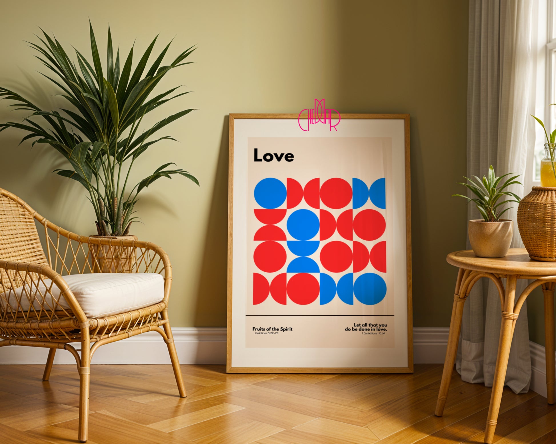 Poster from the Bauhaus series - Gifts of the Holy Spirit - love