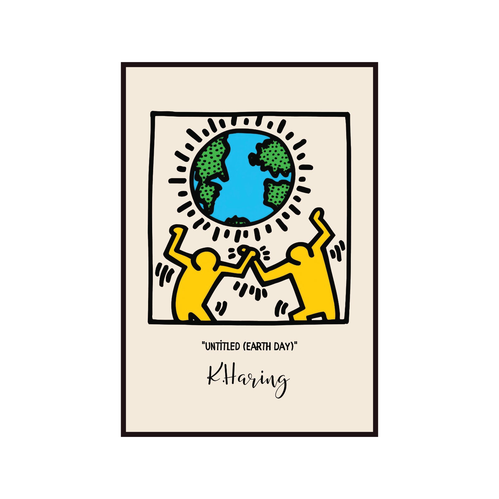 Keith Haring Untitled (Earth Day) poster, street art, pop art