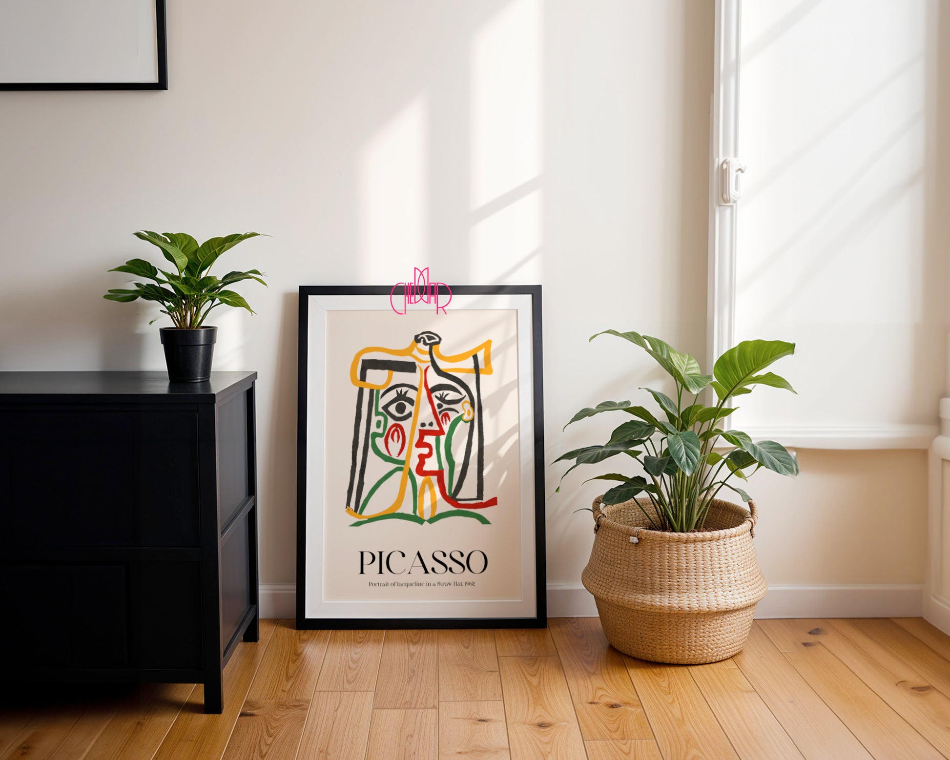 Picasso – Portrait of Jacqueline in a Straw Hat (1962) | Fauve Gallery Poster