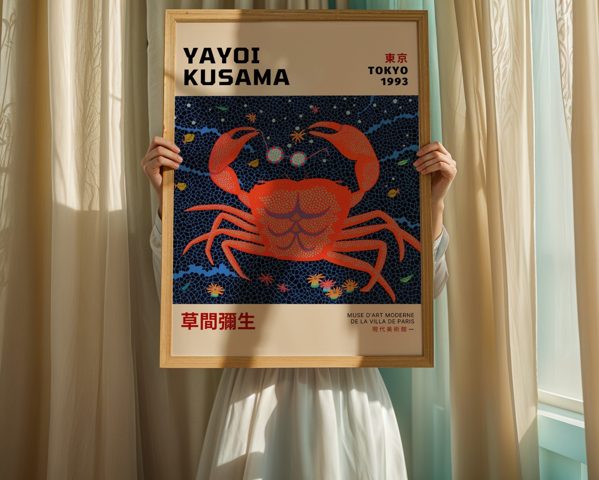 Yayoi Kusama Krab Japan Tokyo 1993 poster 