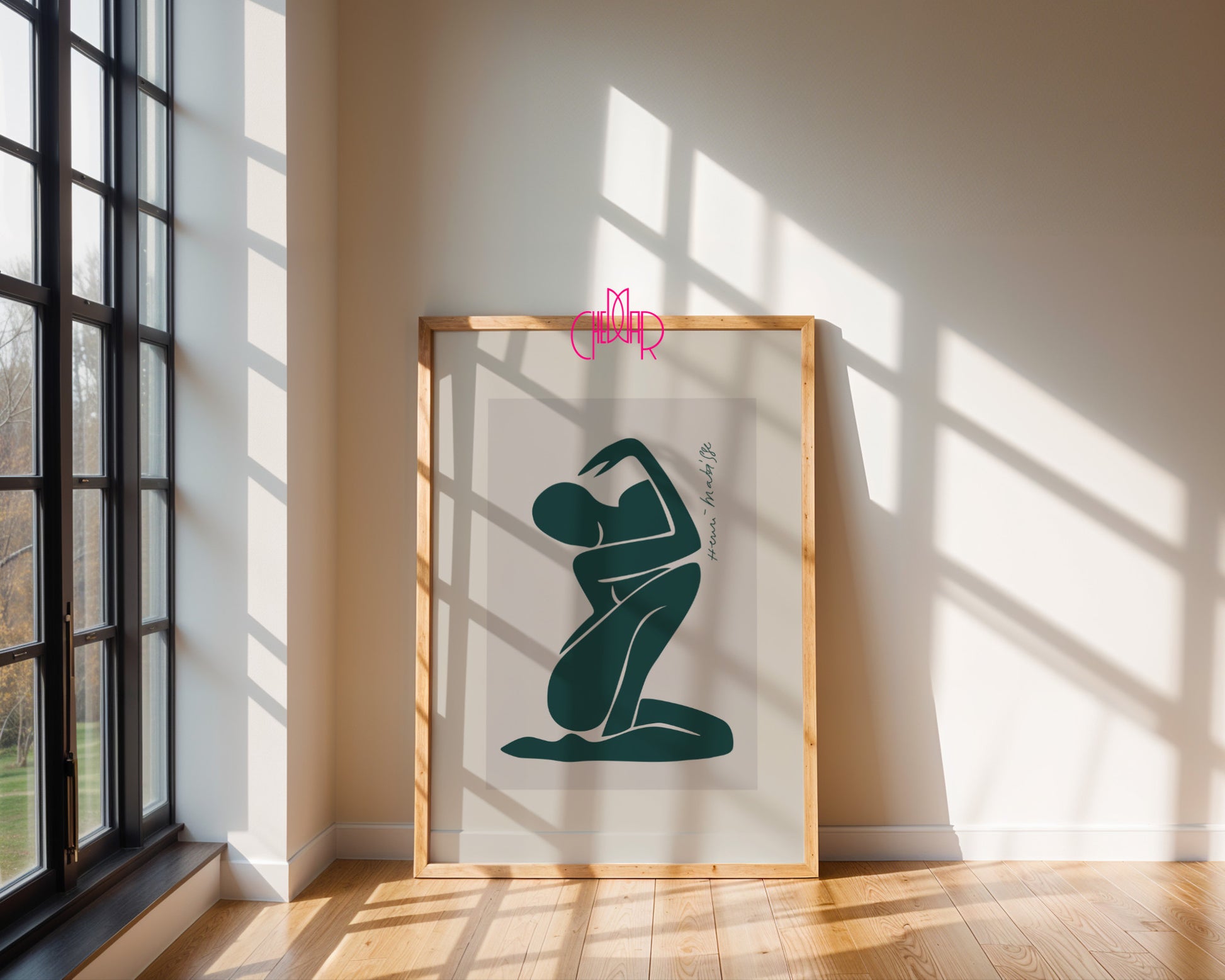 Matisse Green Nude – Minimalist Sage Abstract Poster