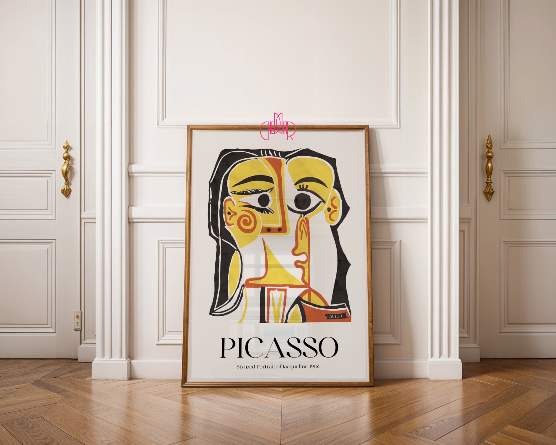 Picasso – Stylized Portrait of Jacqueline 1962 | Cubist Gallery Poster