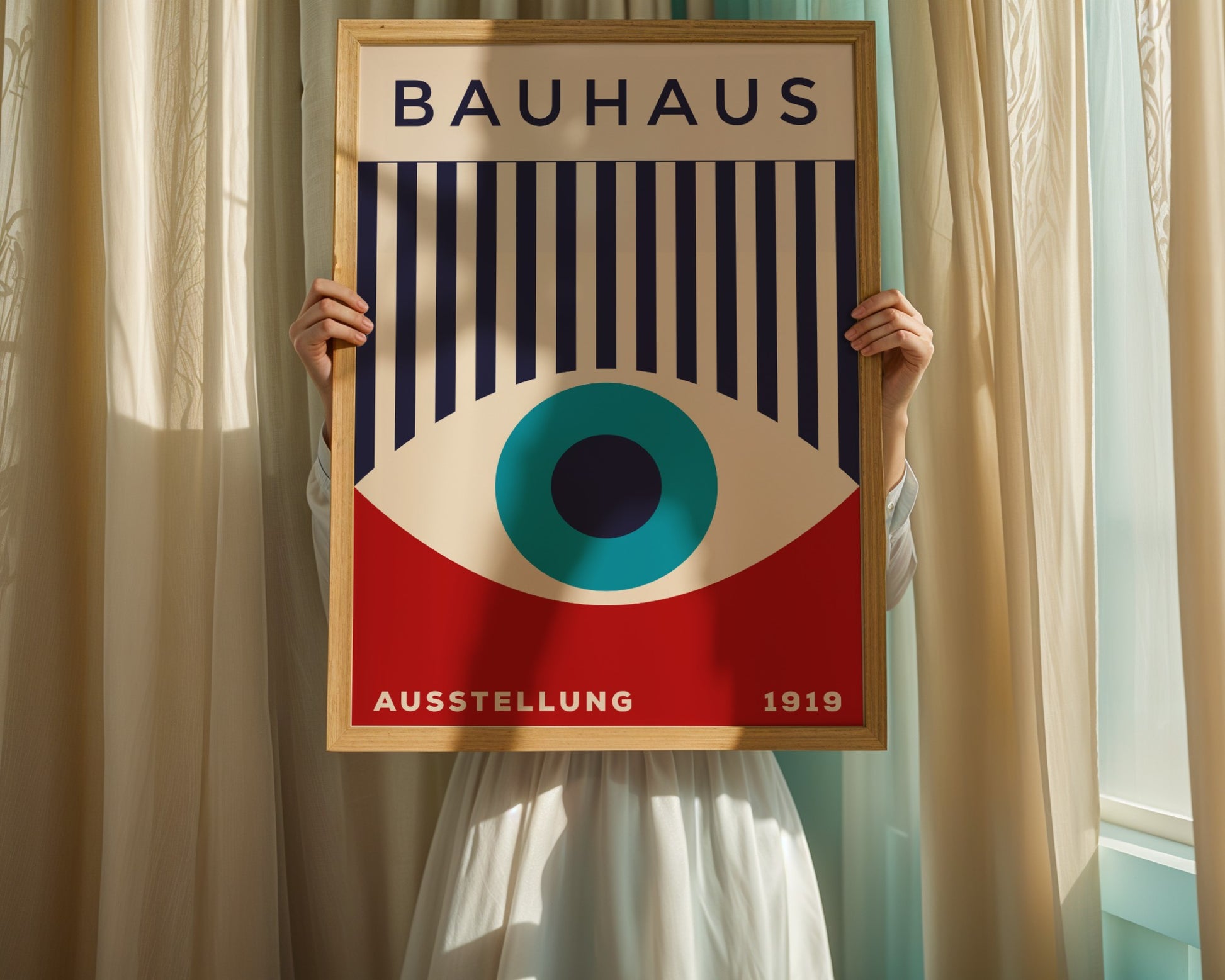 Bauhaus poster "Eye of the Prophet", retro, vintage