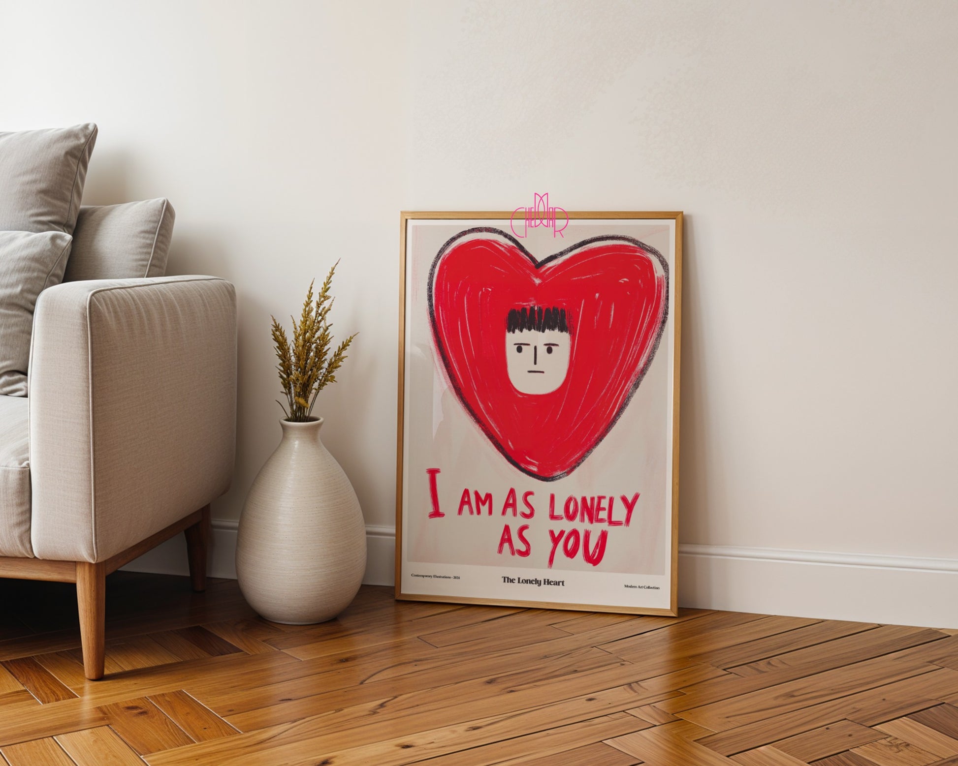 I Am As Lonely as You poster, modernism, contemporary art