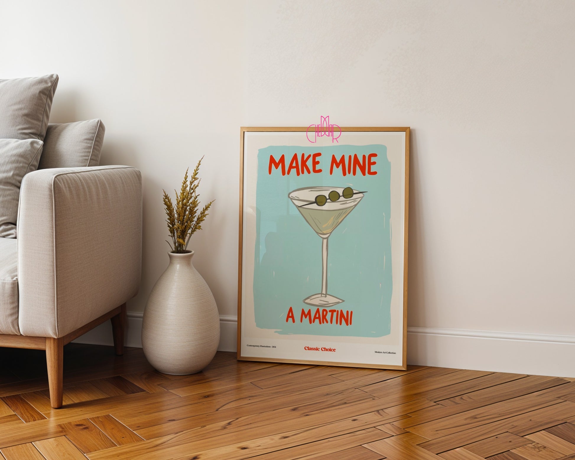 Make Mine A Martini Poster, Classic Choice, Modernism, Contemporary