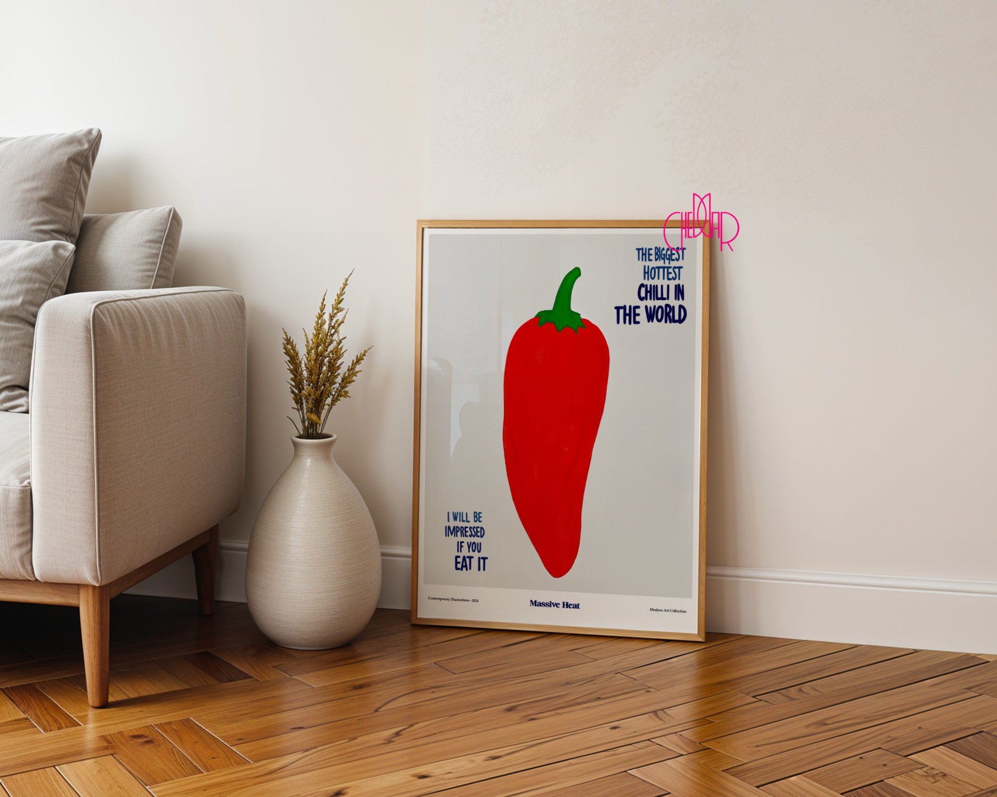 The Biggest Hottest Chilli in the World poster, modernism
