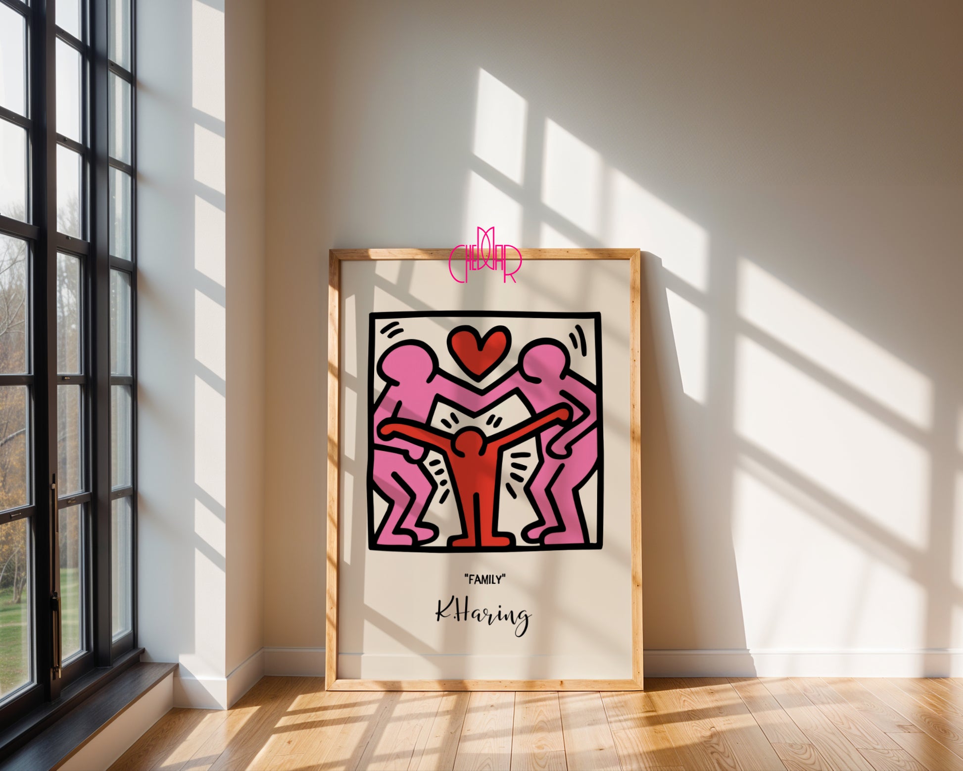Keith Haring Family poster, family, street art, pop art