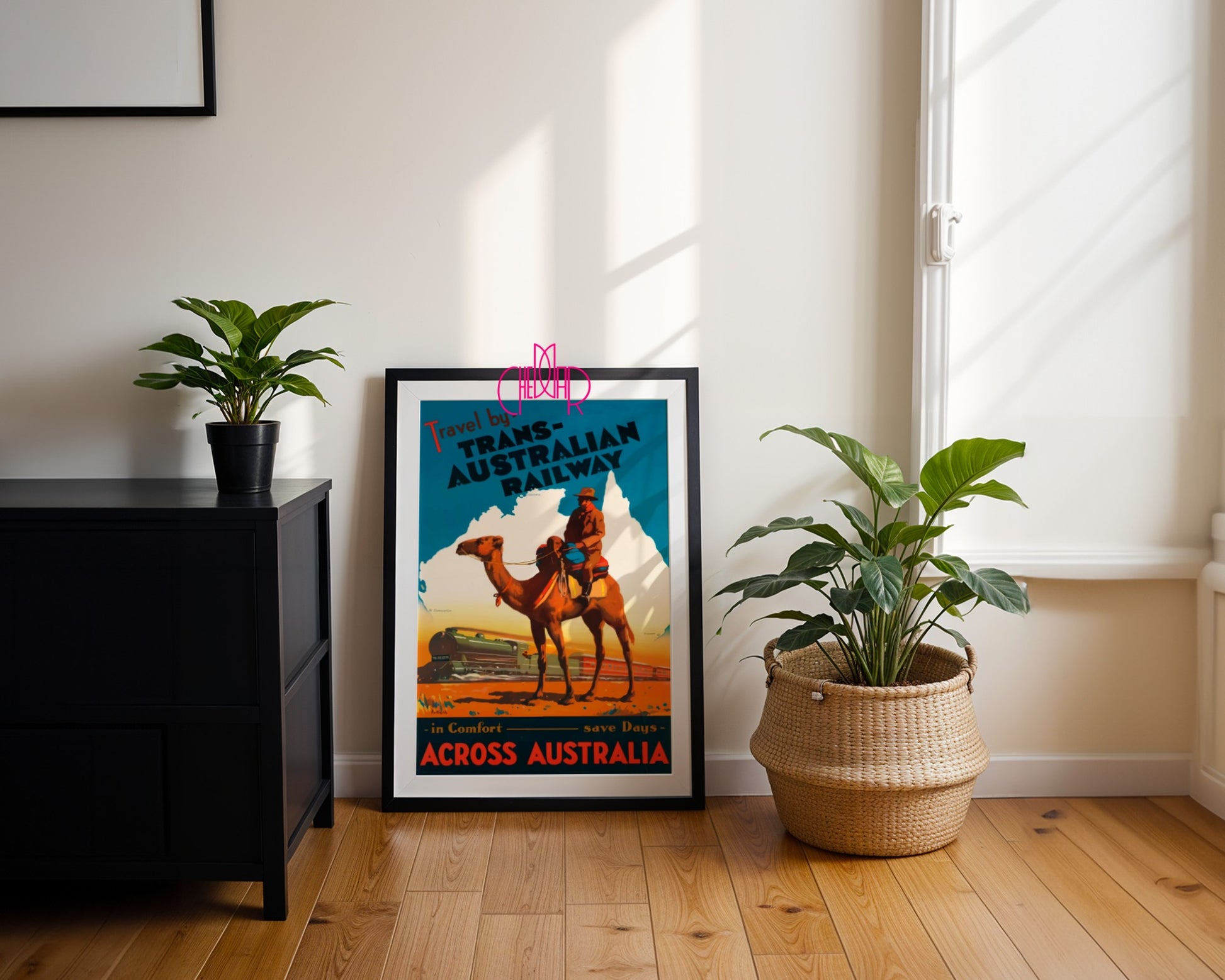 Trans Australian Railway Poster - A Journey Through Australia, Vintage/Retro