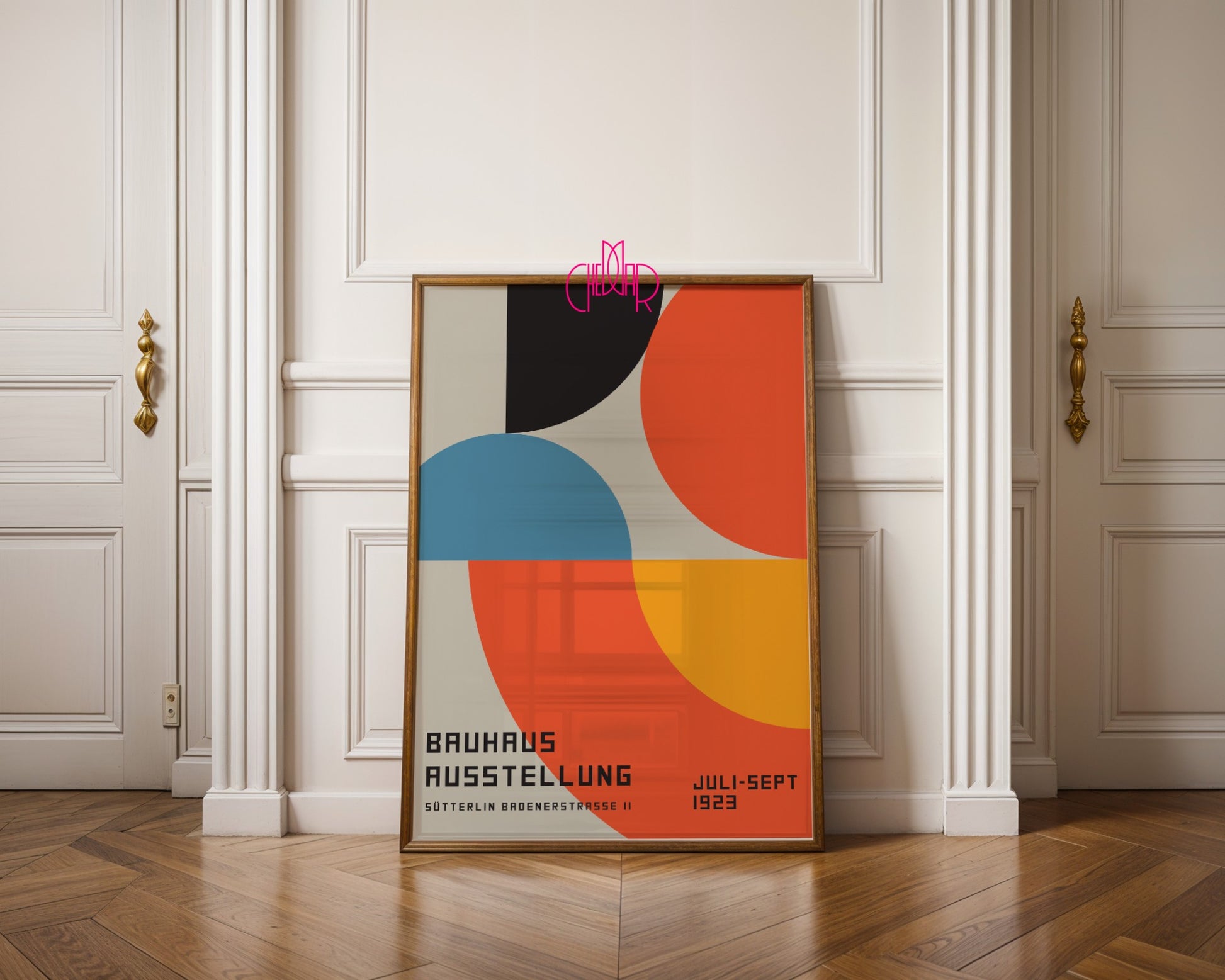 Bauhaus Poster 1923, Abstract, Vintage, Retro, Wall Decoration 