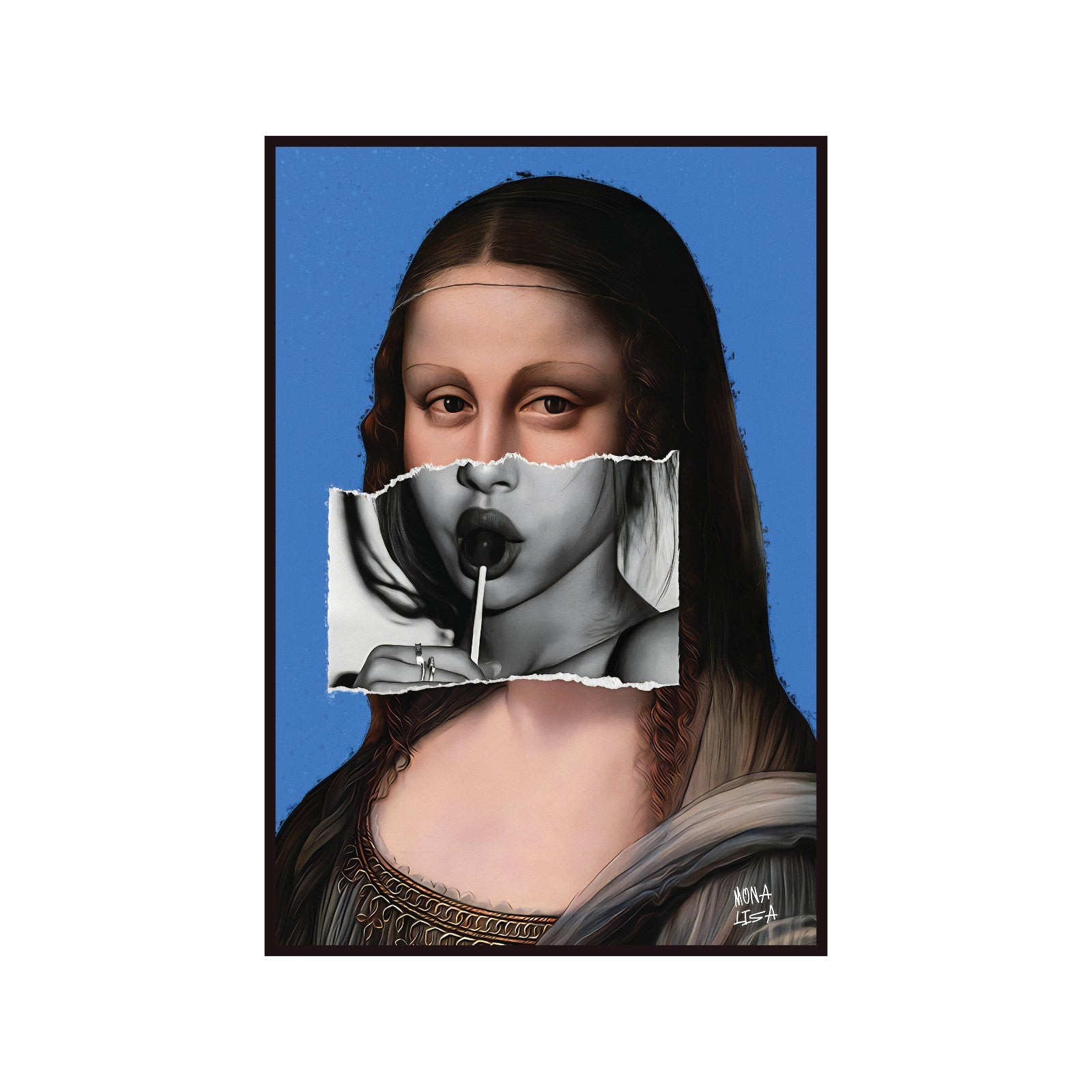 Avant-Garde Poster "Mona Lisa", contemporary art, avant-garde art