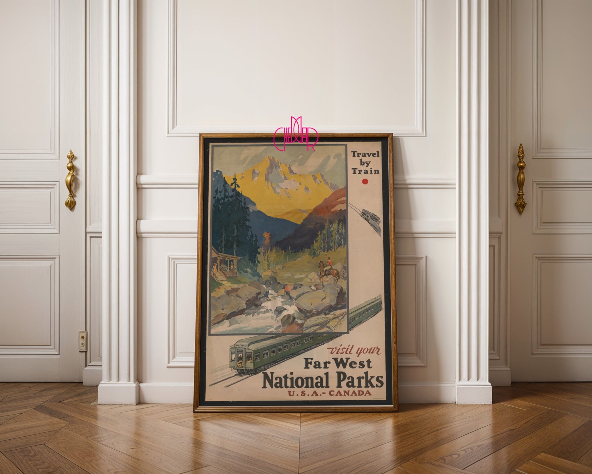"Far West National Parks" Poster - USA and Canada, Vintage