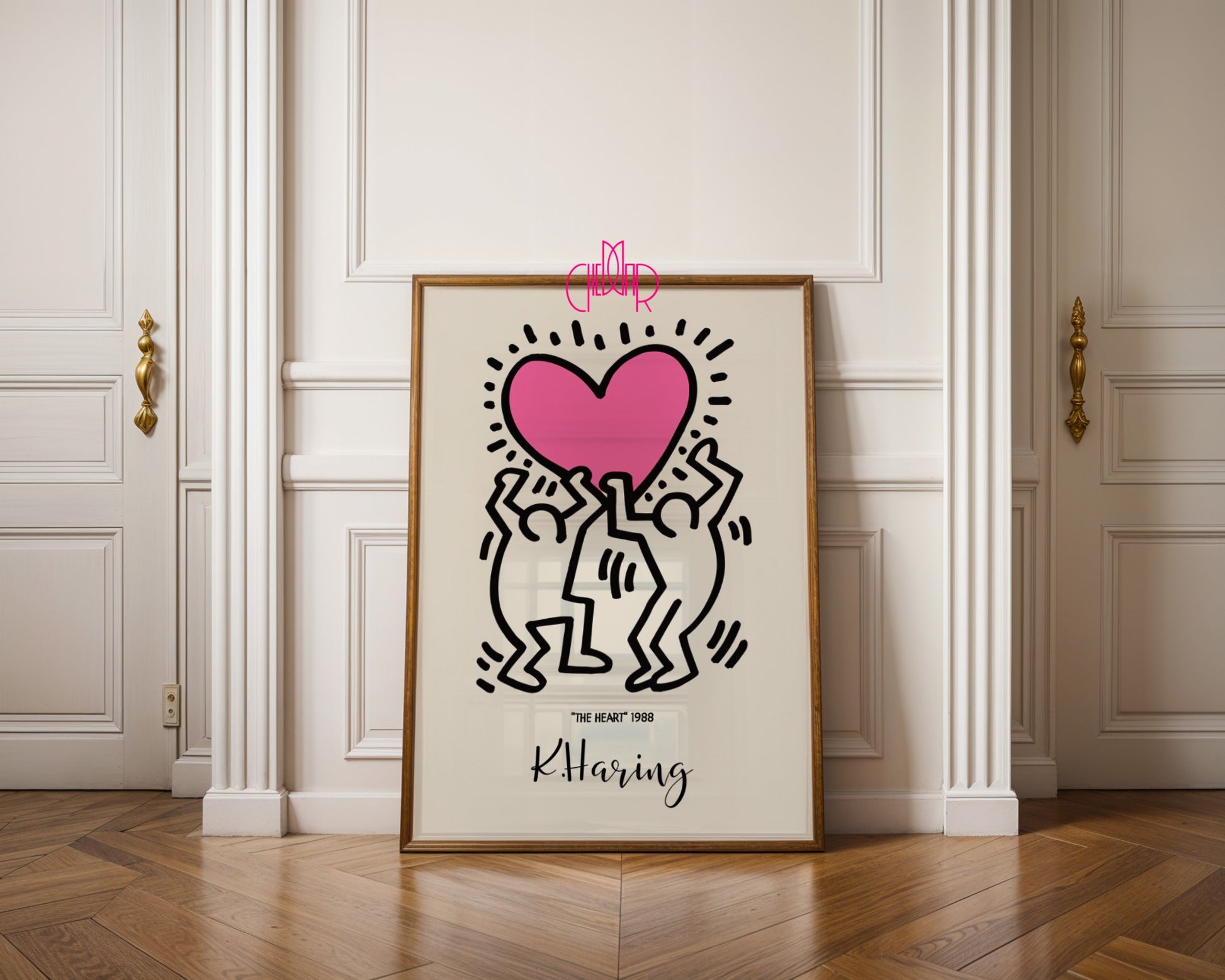 Keith Haring The Heart poster, heart 1988, street art, pop art 
