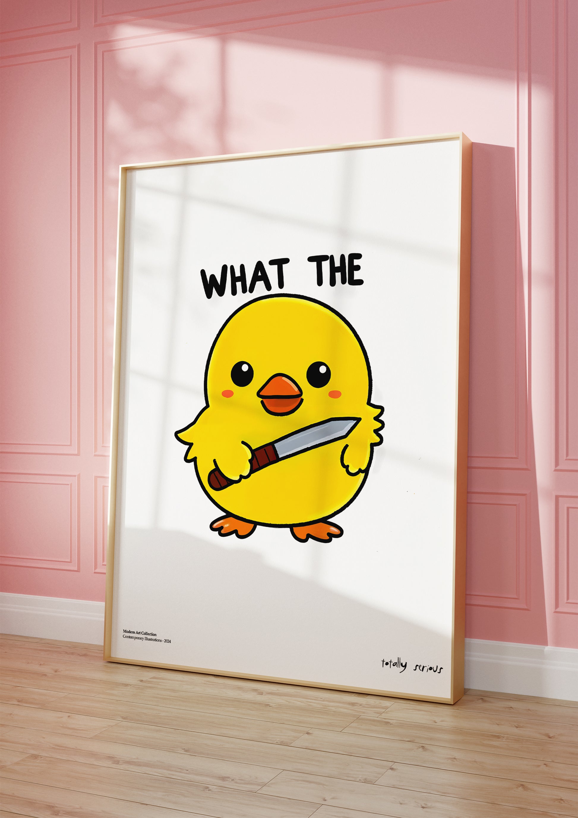Poster What the Duck, Totally Serious, modernism, contemporary art