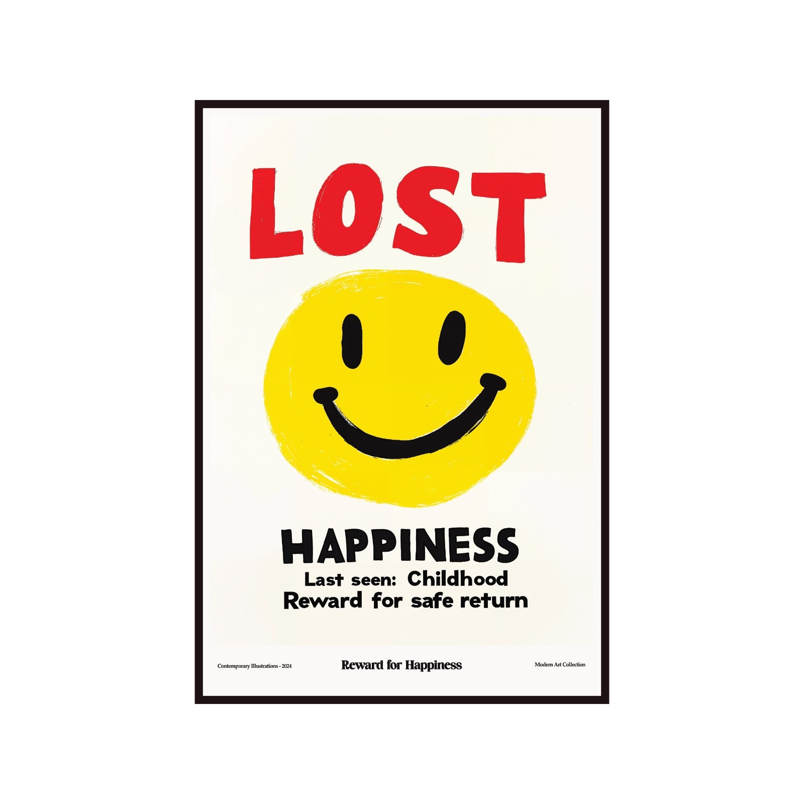 Modernist poster, Lost Happiness, lost happiness