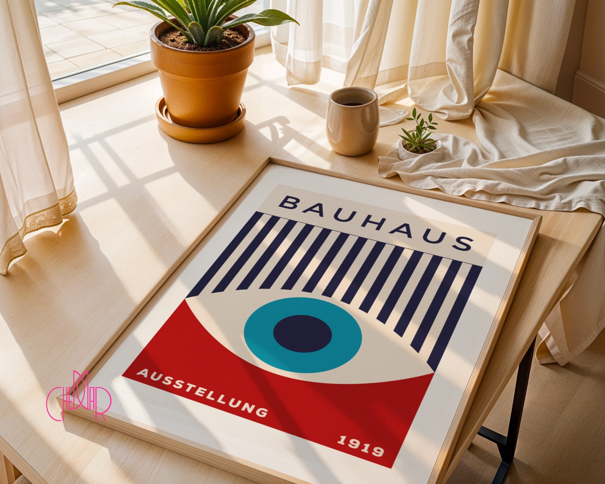 Bauhaus poster "Eye of the Prophet", retro, vintage