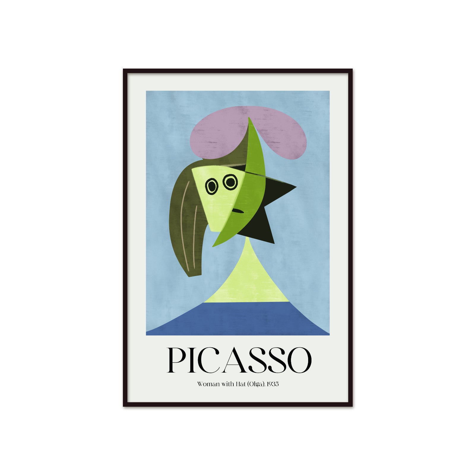 Picasso – Woman with Hat (Olga) 1935 | Surrealist Gallery Poster Geometric abstraction and the melancholy of the muse