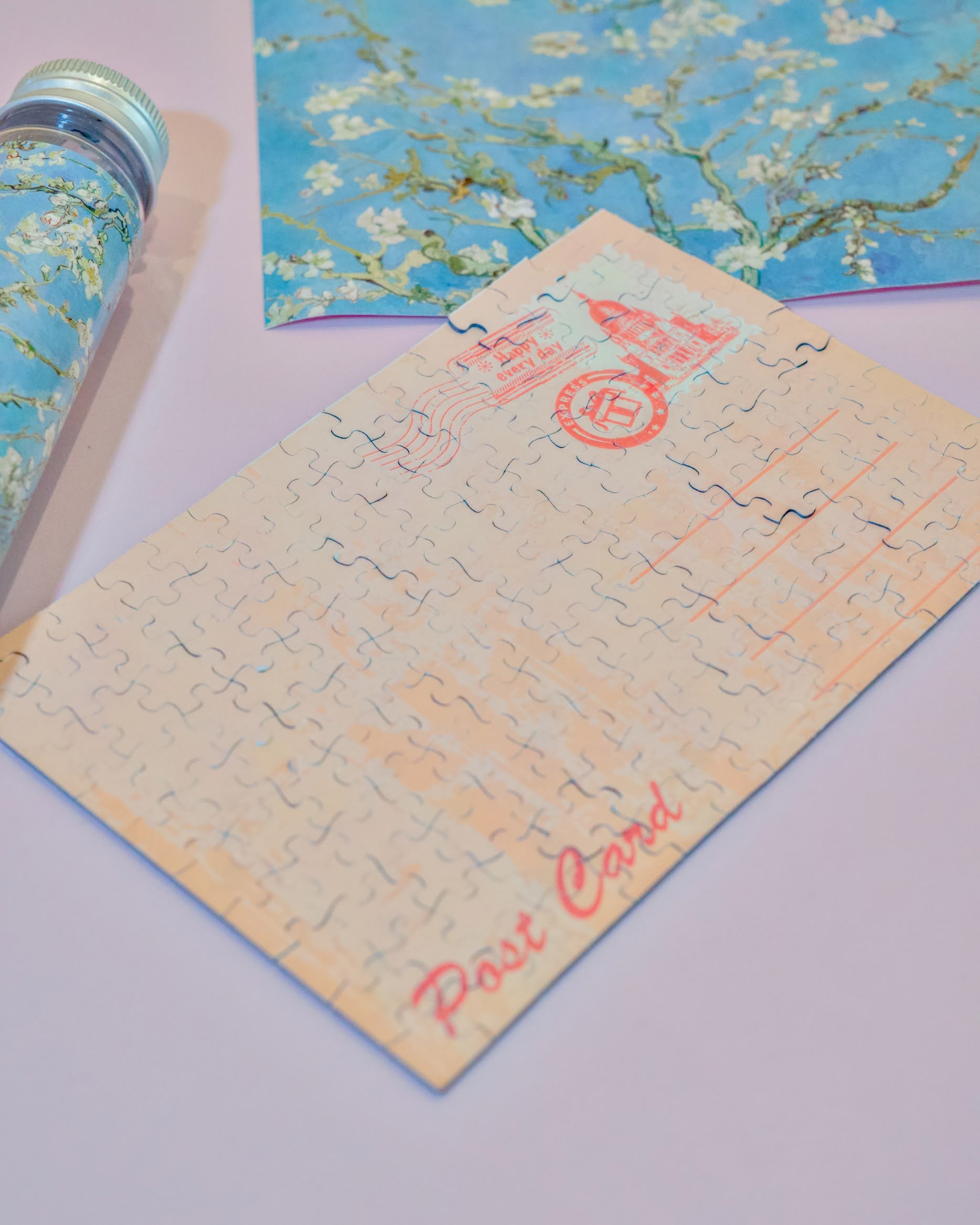 Van Gogh "Almond Blossom" mini puzzle 150 pieces, water lilies.