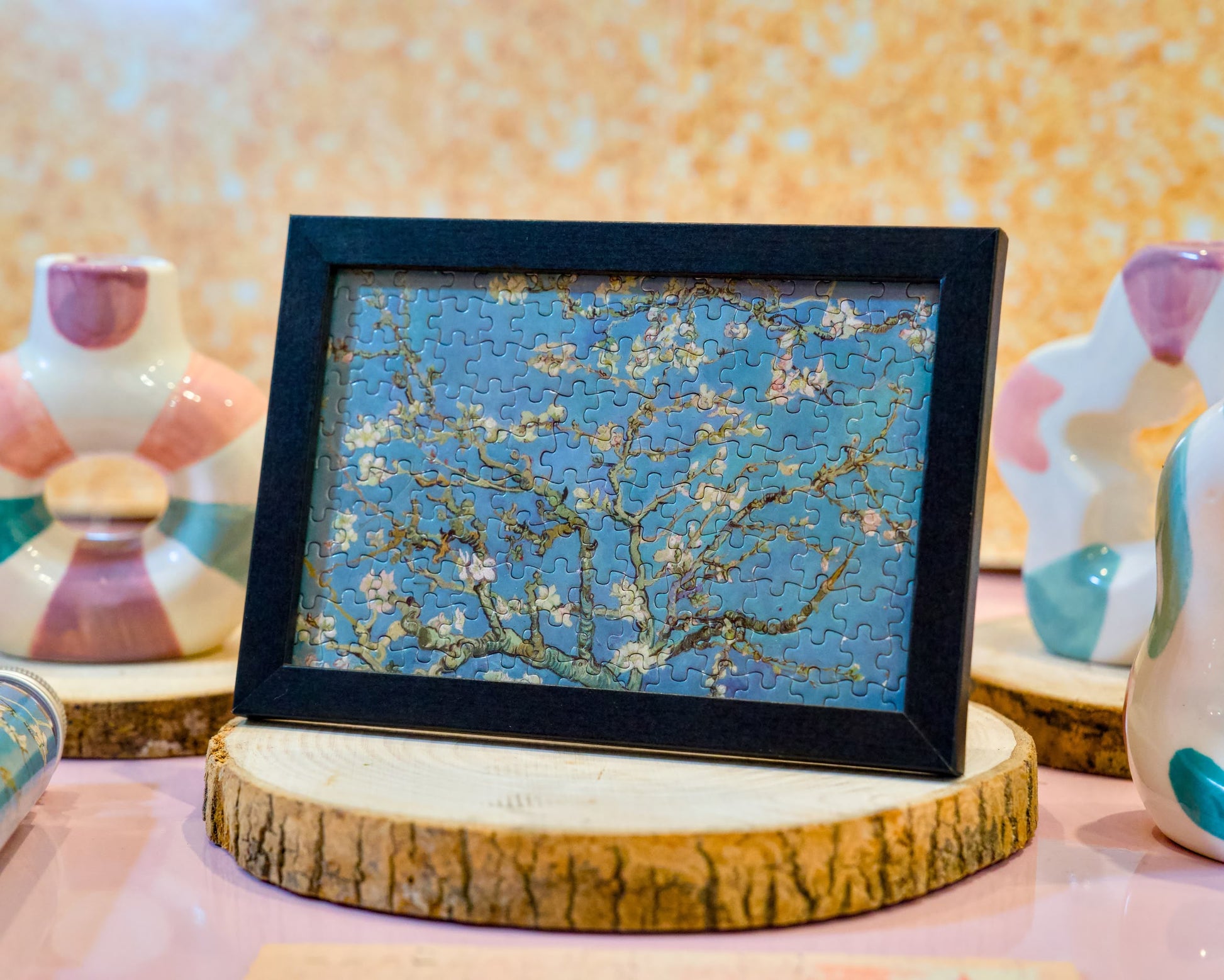 Van Gogh "Almond Blossom" mini puzzle 150 pieces, water lilies.