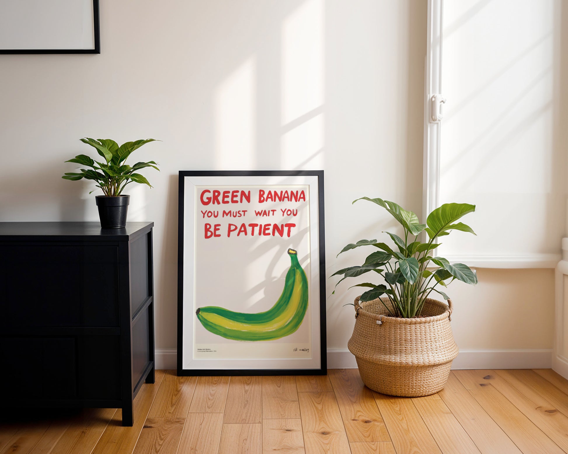 Green Banana Poster – A Stylish Lesson in Patience in Your Home!