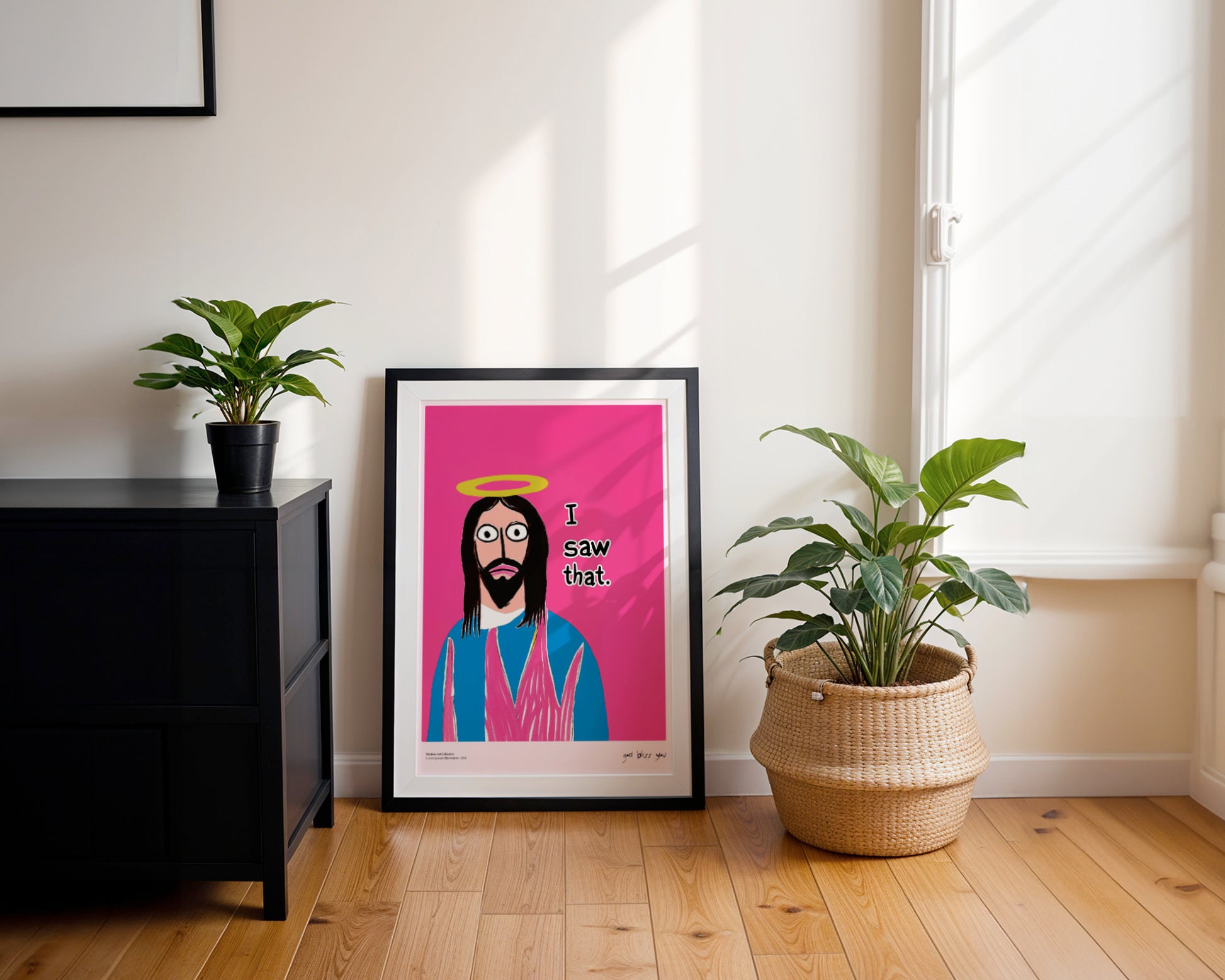 I Saw That poster, Jesus Art, modernism, contemporary art