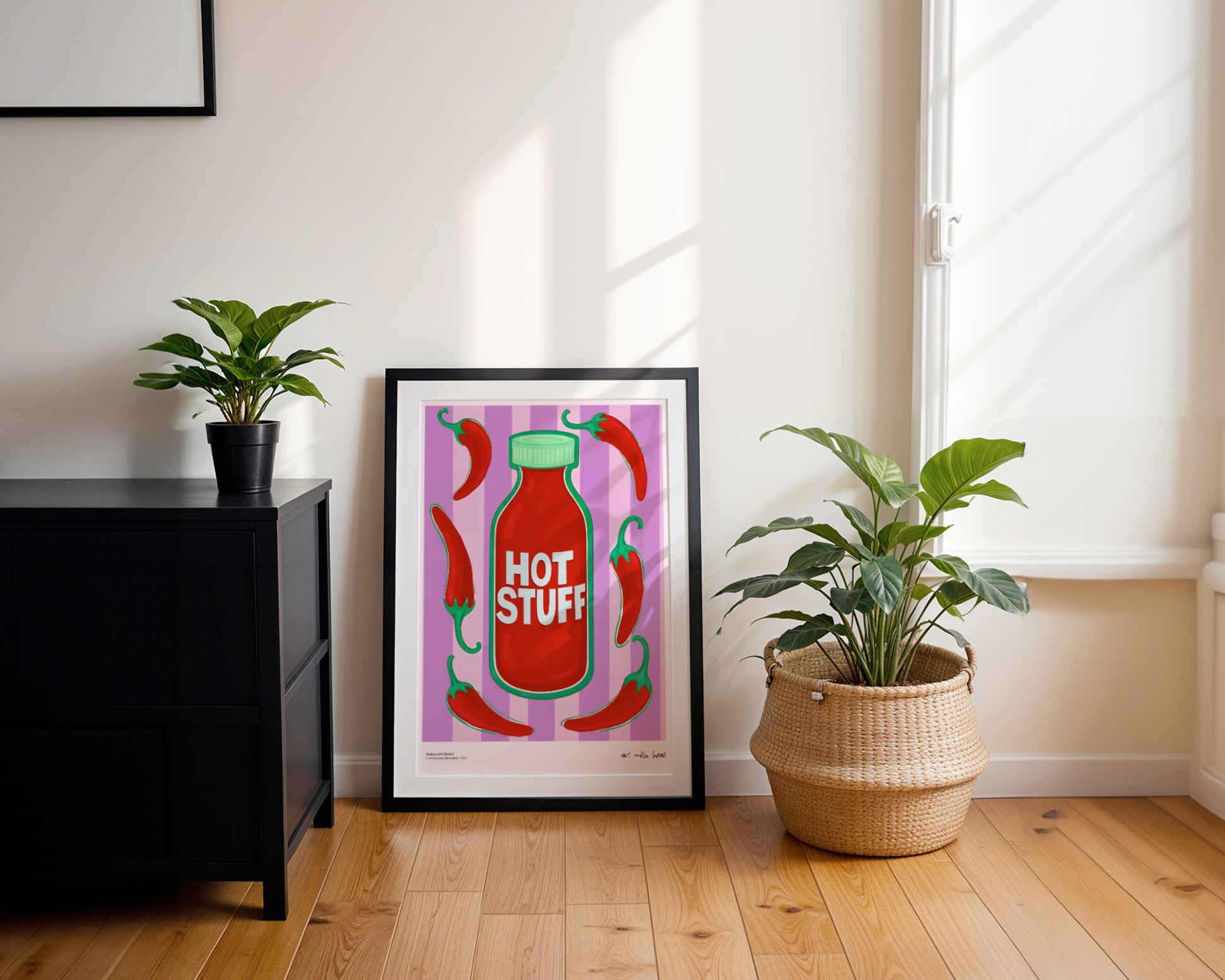 Hot Stuff Poster, Art with Heat, Modernism, Contemporary Art