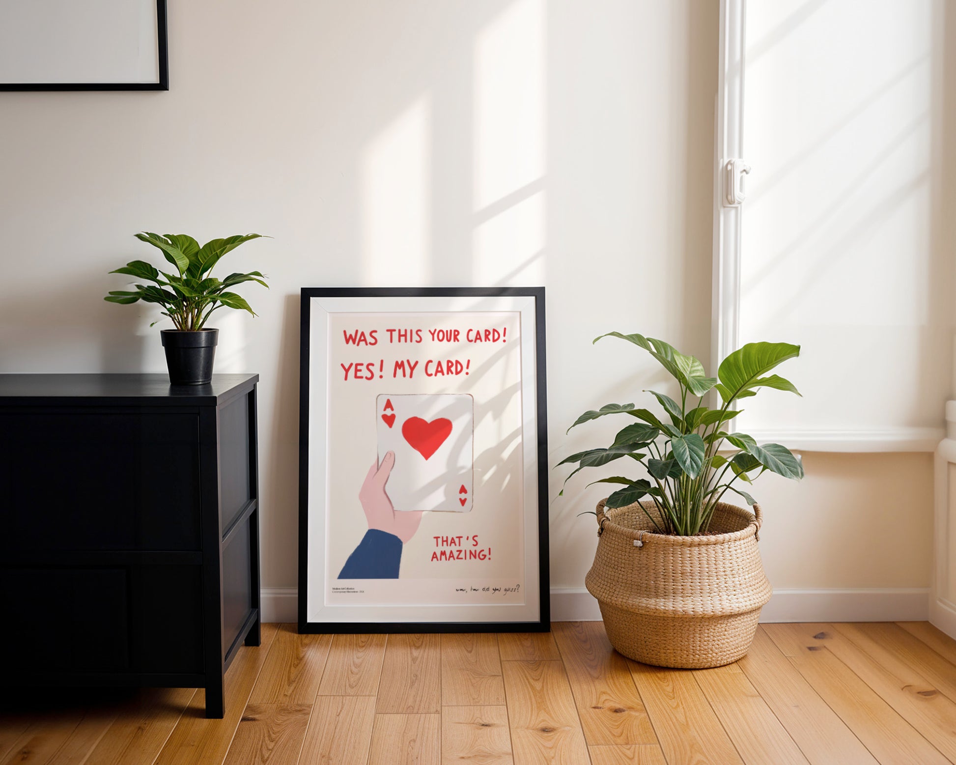 Amazing Card poster, Ace of Hearts, modernism, contemporary art