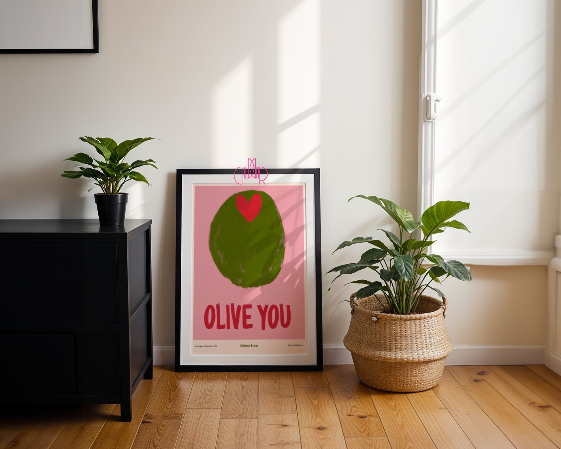 "Olive You" Poster – A Sweet Confession in the Modern Art Style!