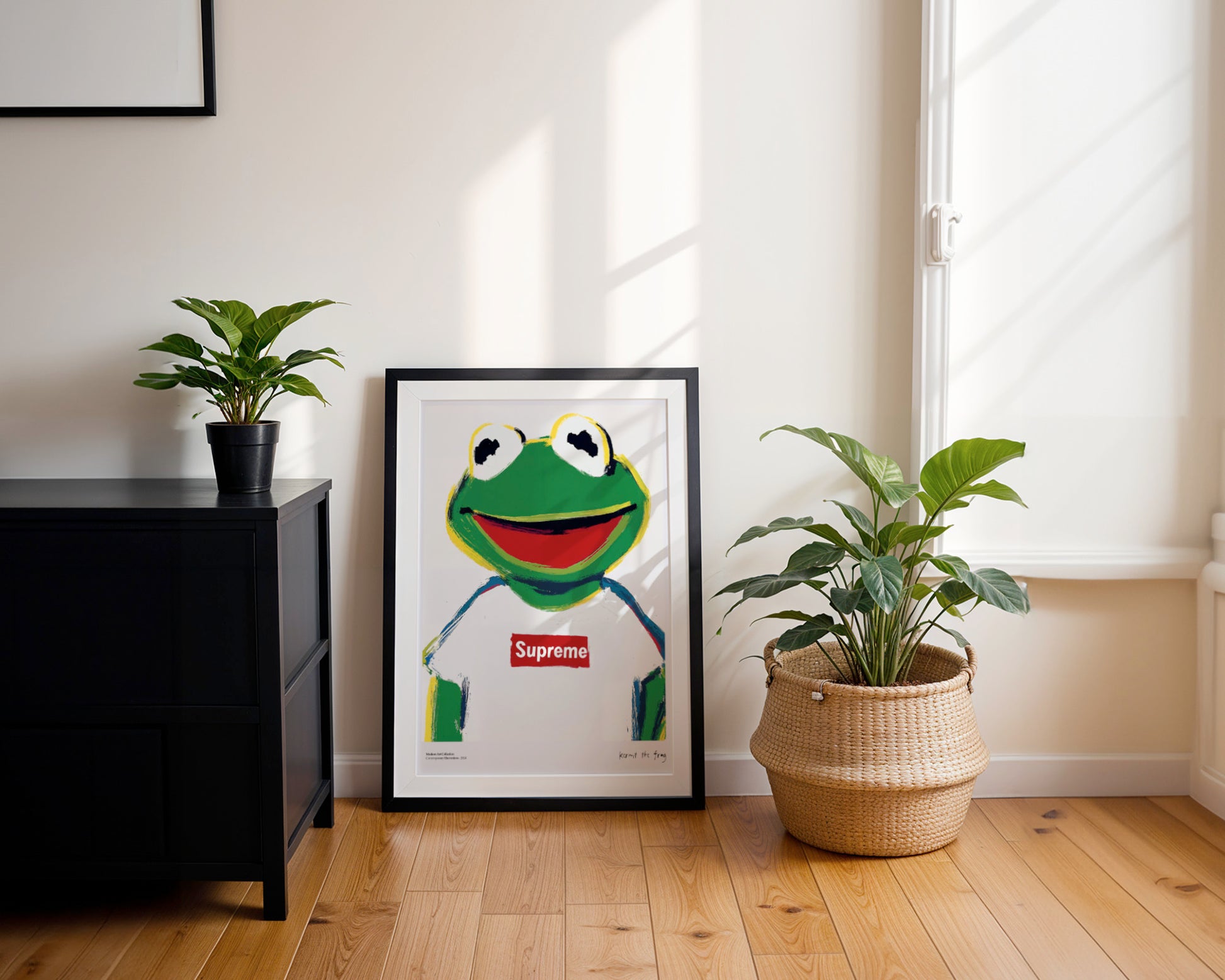 Kermit the Frog poster, Supreme Streetwear, modernism, contemporary art