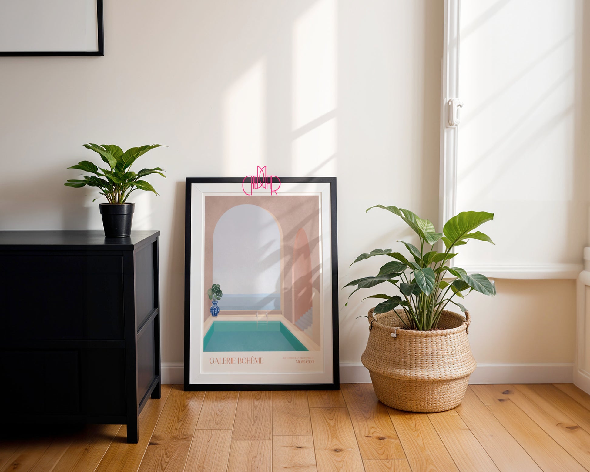 Plakat Blue Riad Pool, Galerie Bohème, Contemporary Art, Maroko