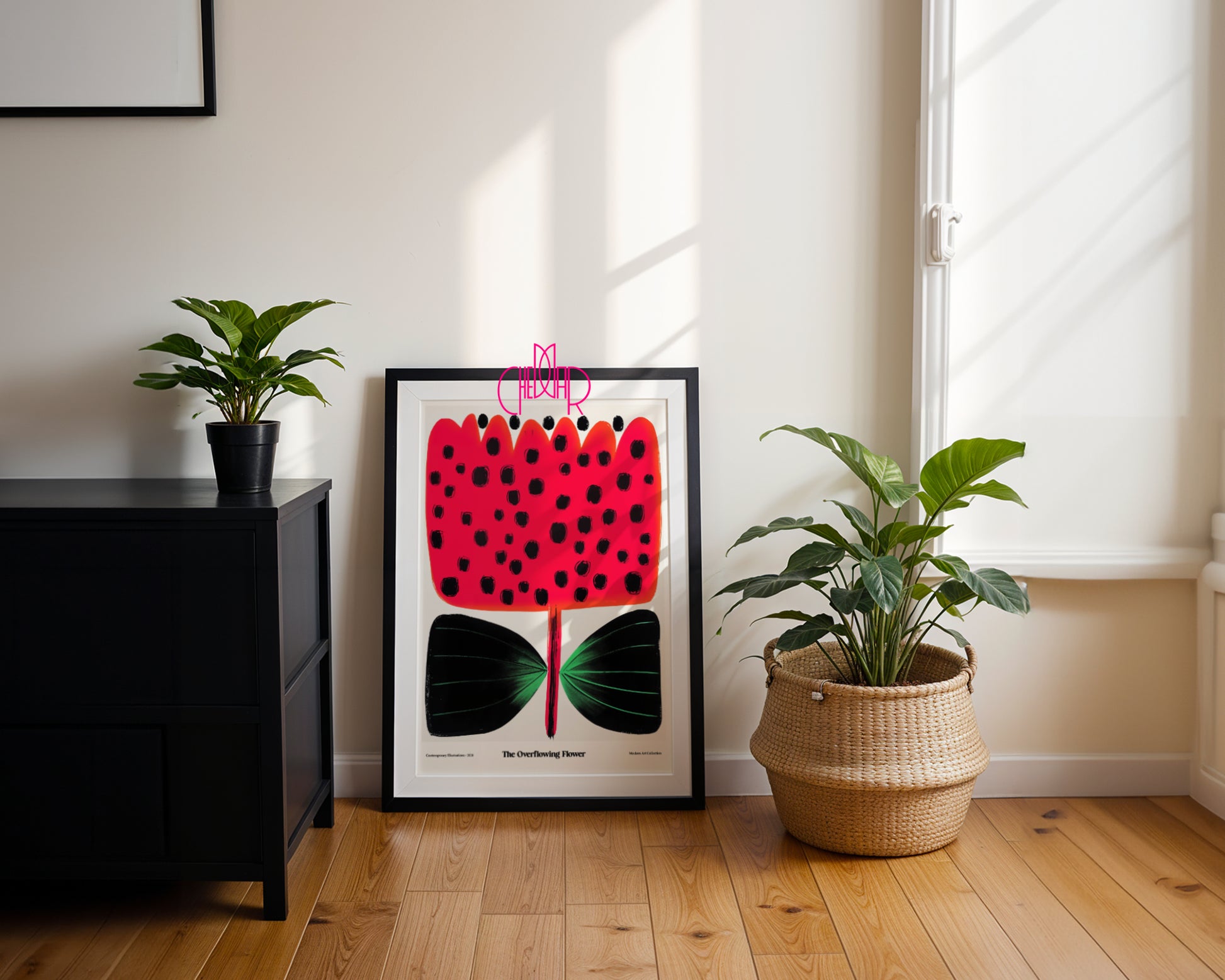"Overlowing Flower" poster, a blooming flower