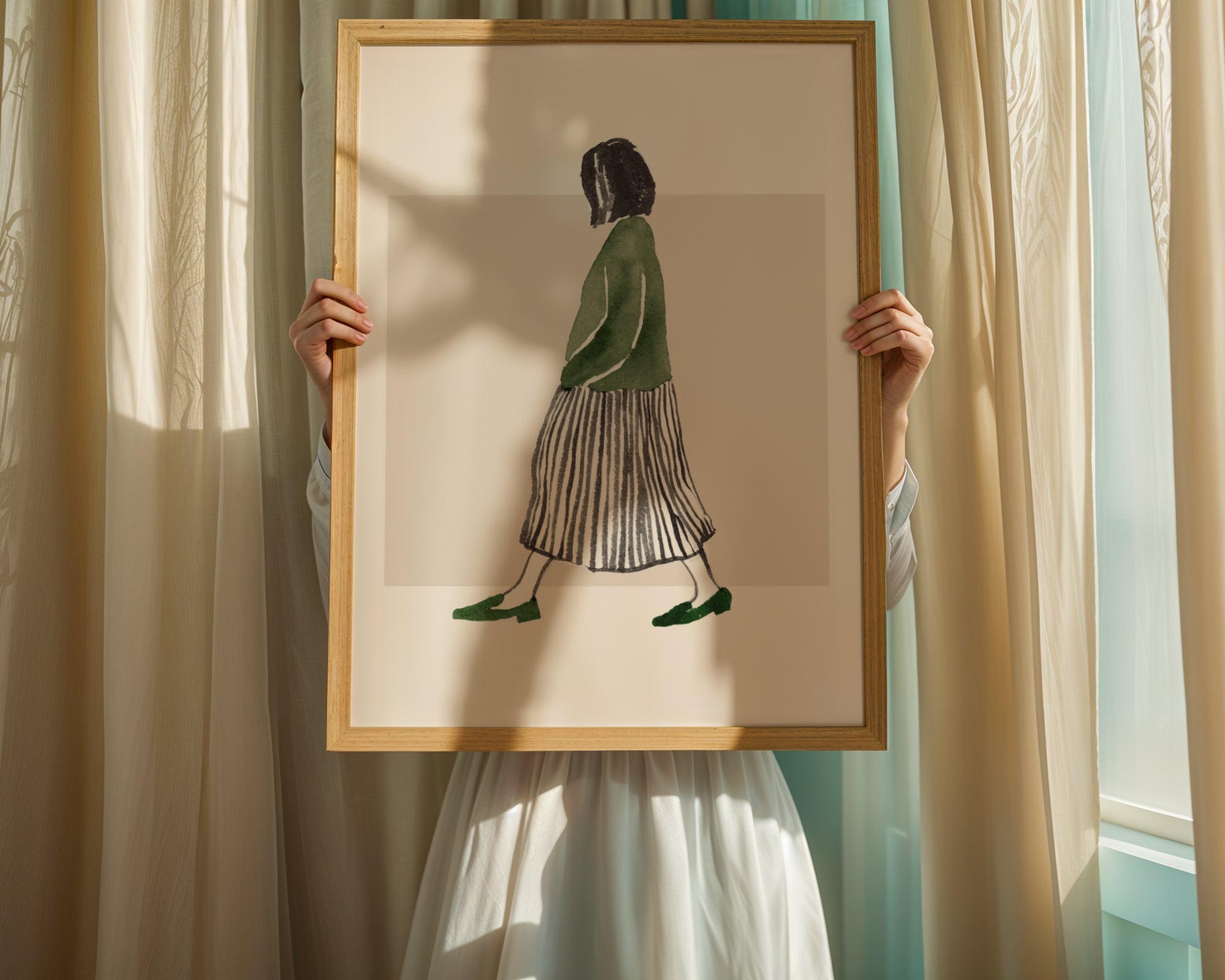 Green Sweater – Minimalist Walk