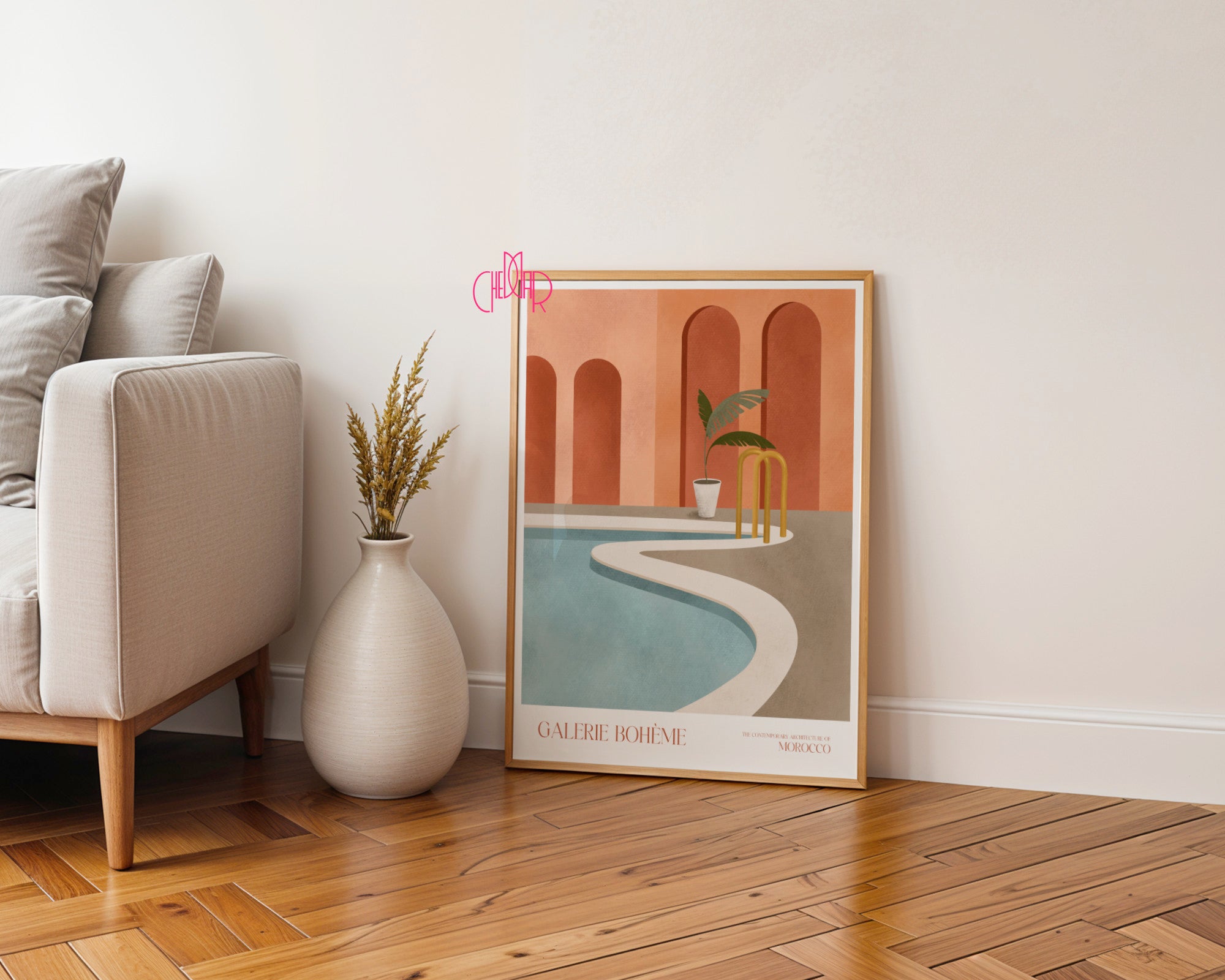 Plakat Moroccan Pool, Galerie Bohème, Contemporary Art, Minimalizm