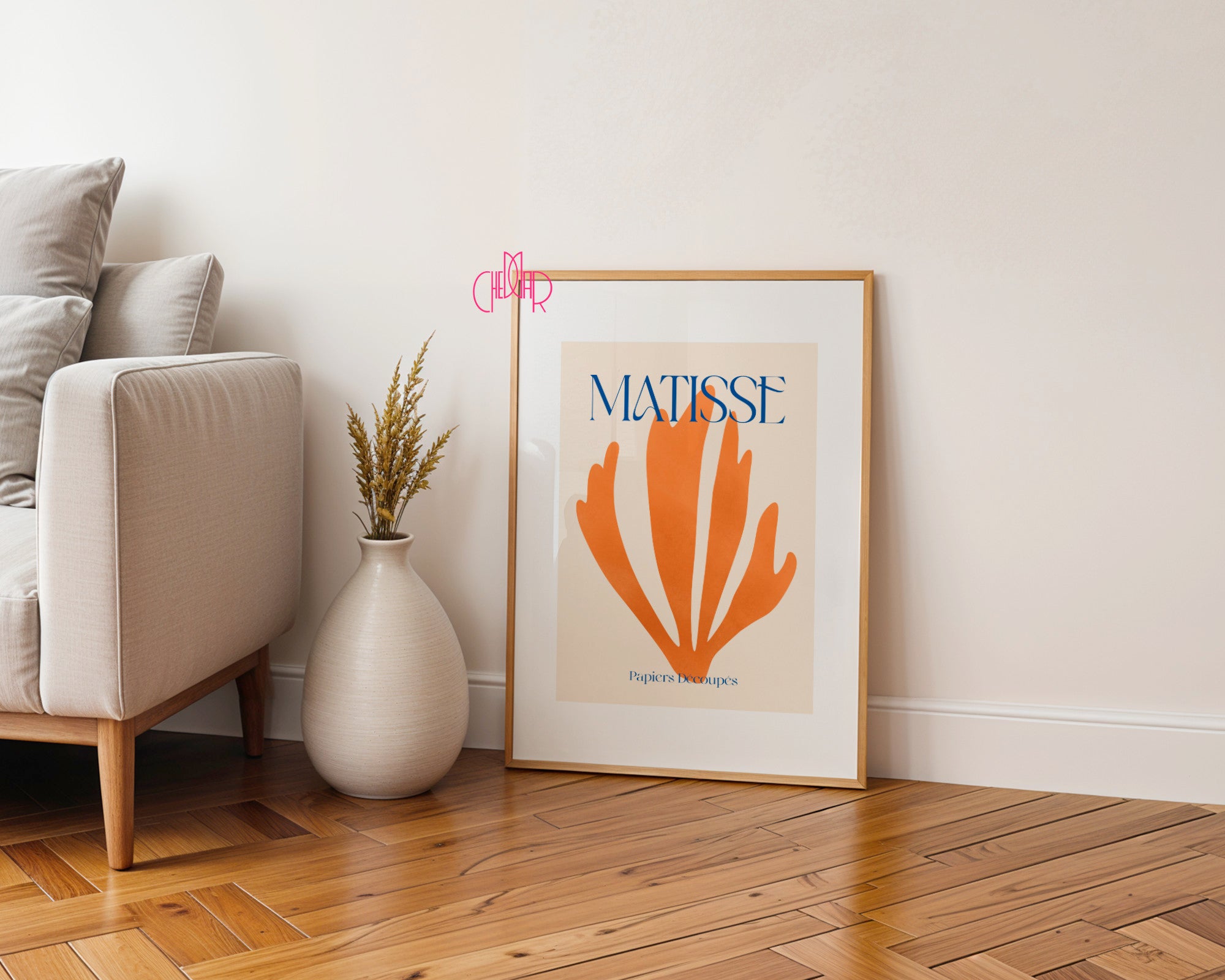 Słoneczna Abstrakcja: Orange Bloom – Henri Matisse, Papiers Découpés