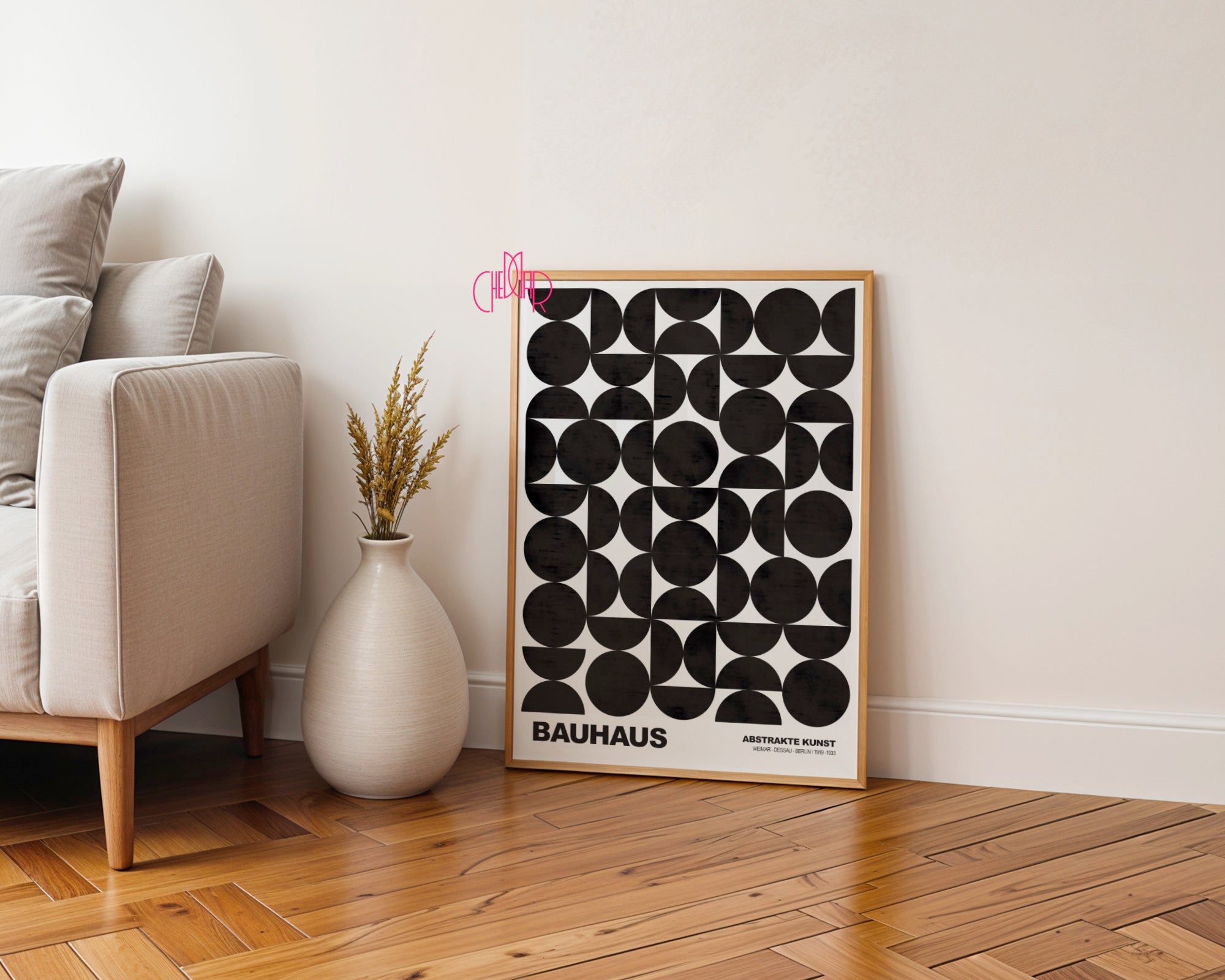 Strukturalna Cisza: Arch Linear – Bauhaus, Abstract Monochrome Design