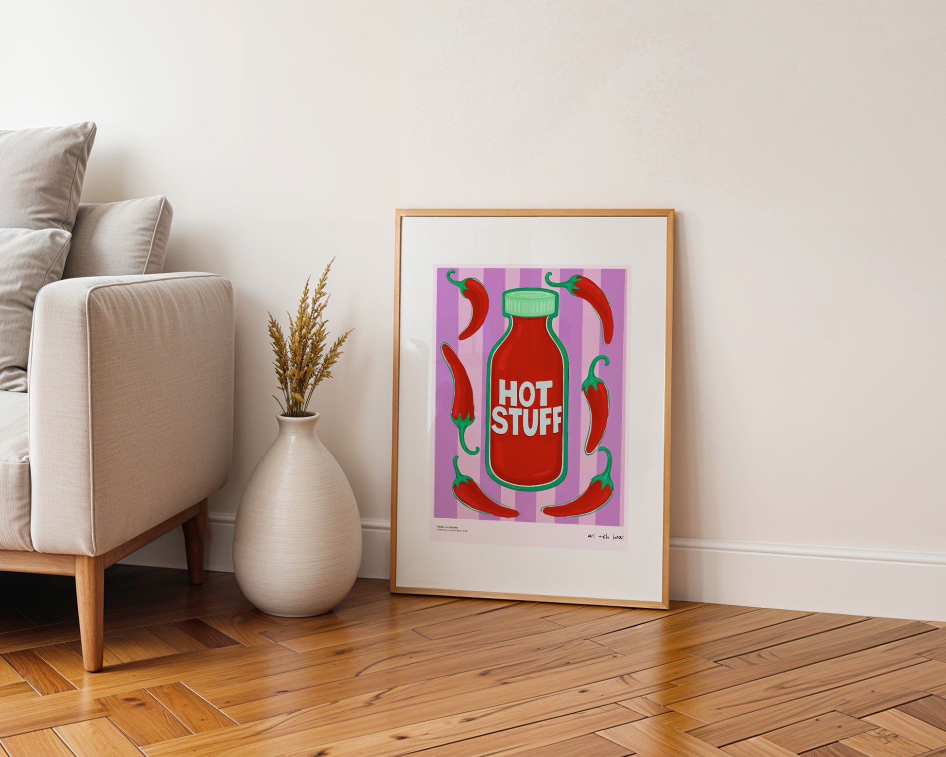 Hot Stuff Poster, Art with Heat, Modernism, Contemporary Art