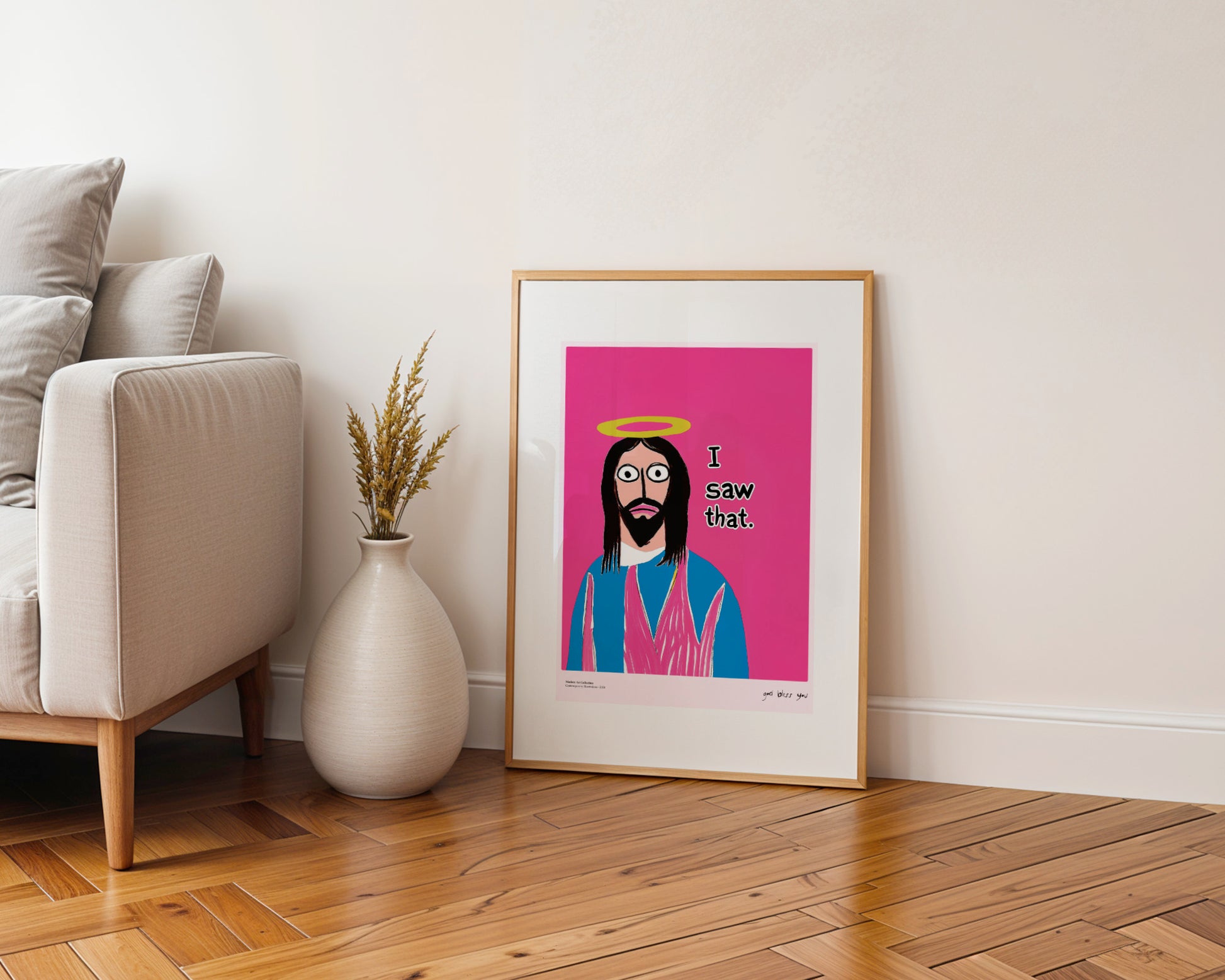 I Saw That poster, Jesus Art, modernism, contemporary art