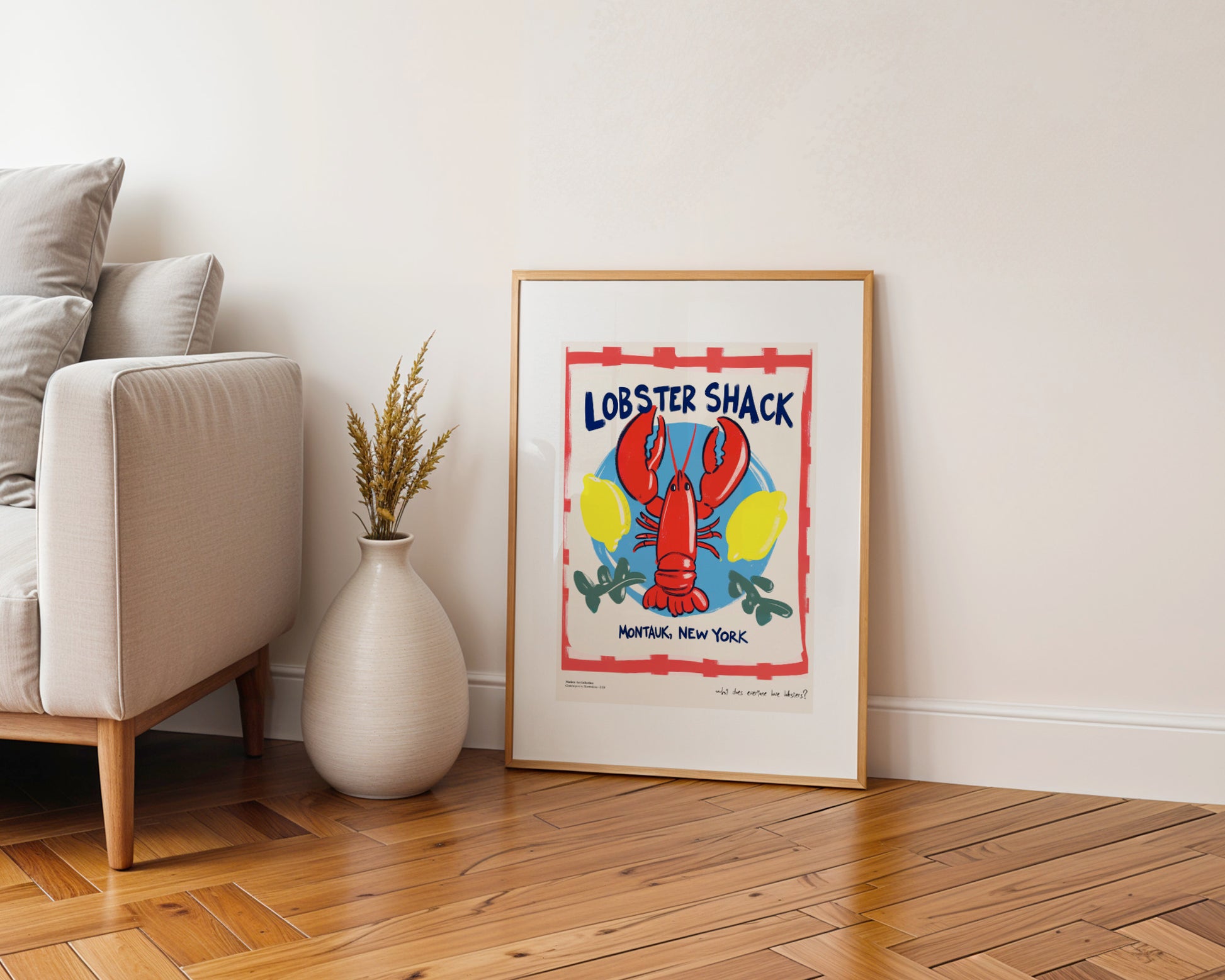 "Lobster Shack" Poster - Bring the Montauk vibe right into your kitchen!