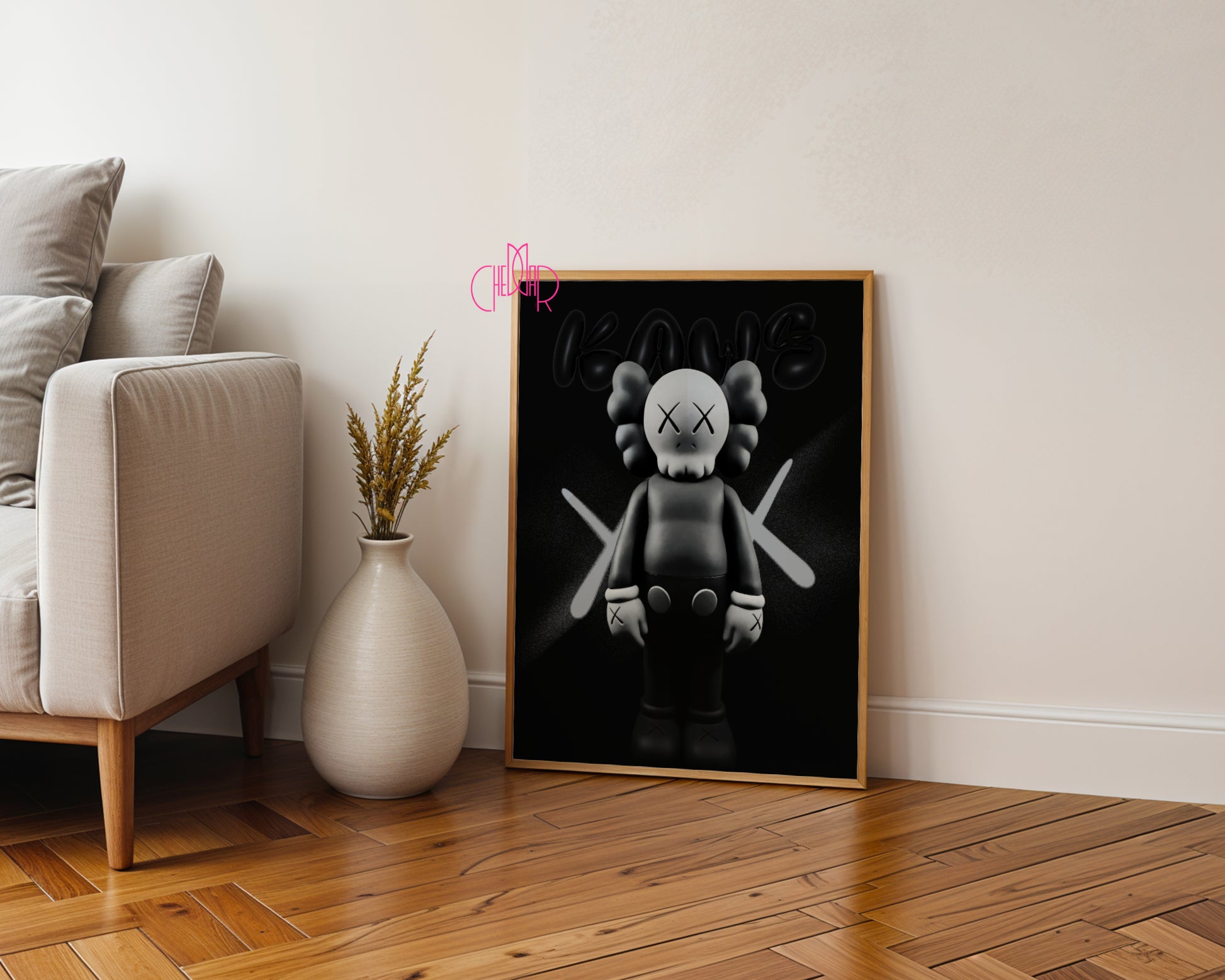 KAWS – Grey Companion: Monochromatic Design Icon