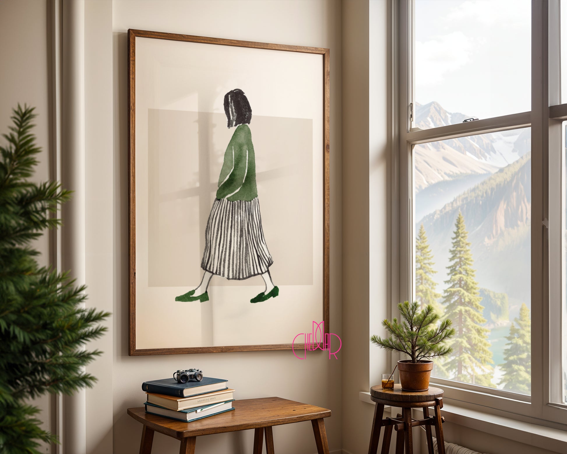 Green Sweater – Minimalist Walk